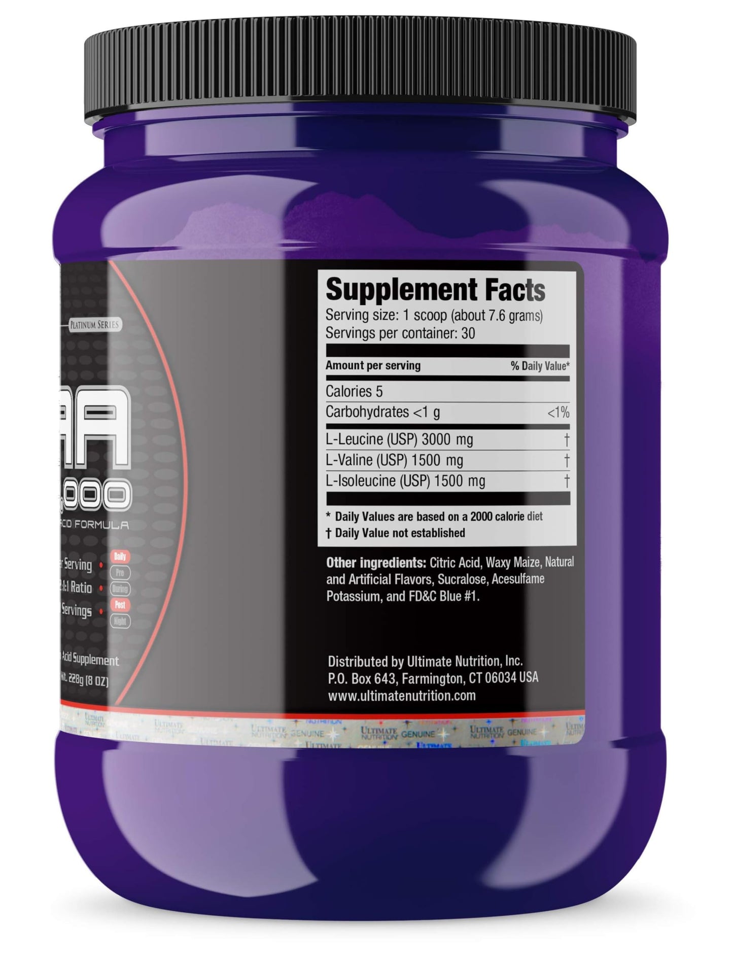 Ultimate Nutrition Flavored BCAA Powder Blue Raspberry 8