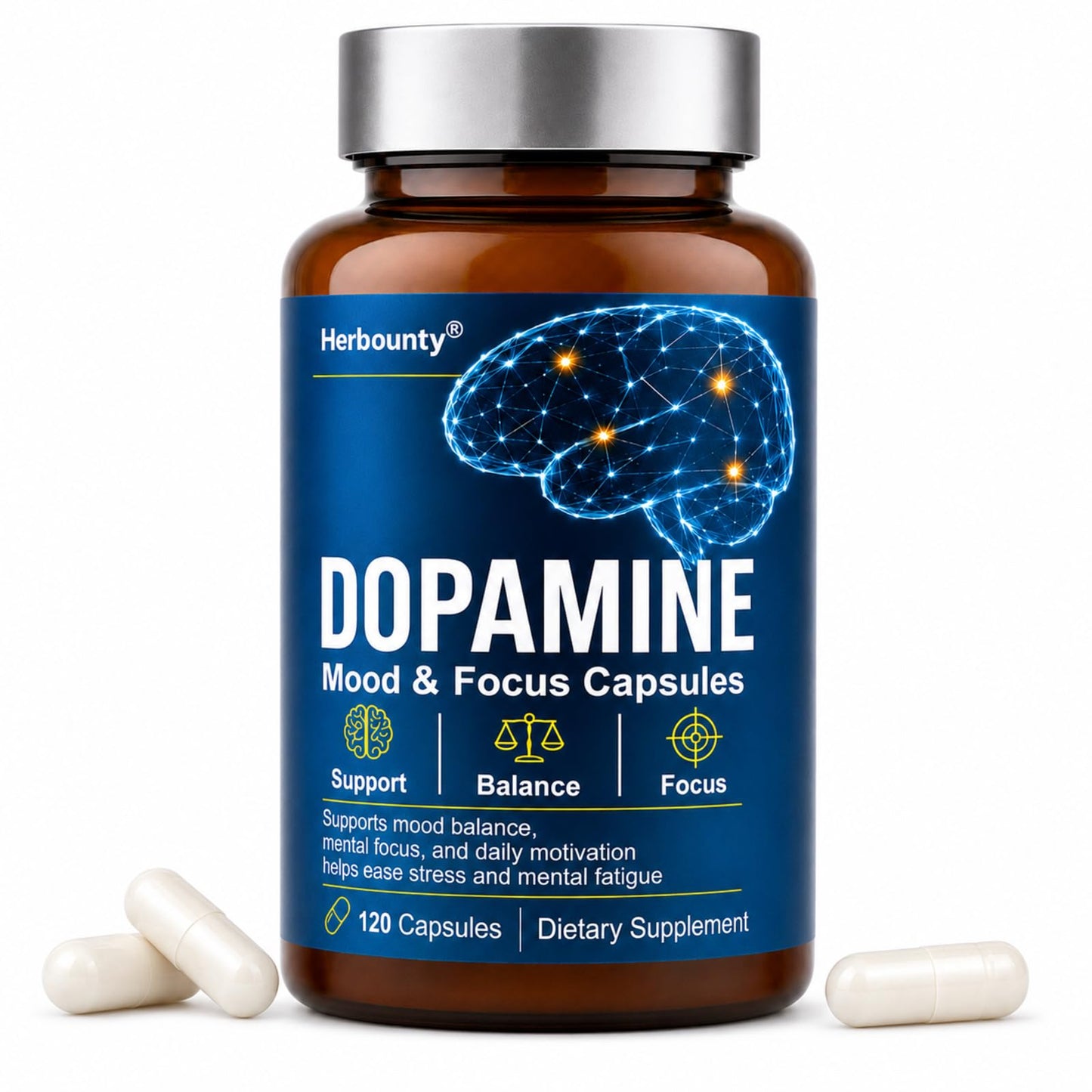 Herbounty Dopamine Brain Food Capsule 120 Count