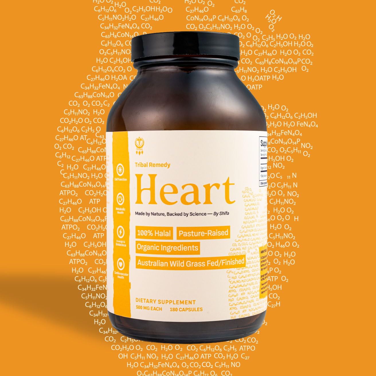 Tribal Remedy Beef Heart Supplement 180 Capsules