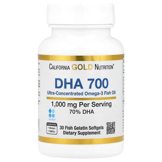 California Gold Nutrition DHA 700 Fish Oil Softgels 30 Count