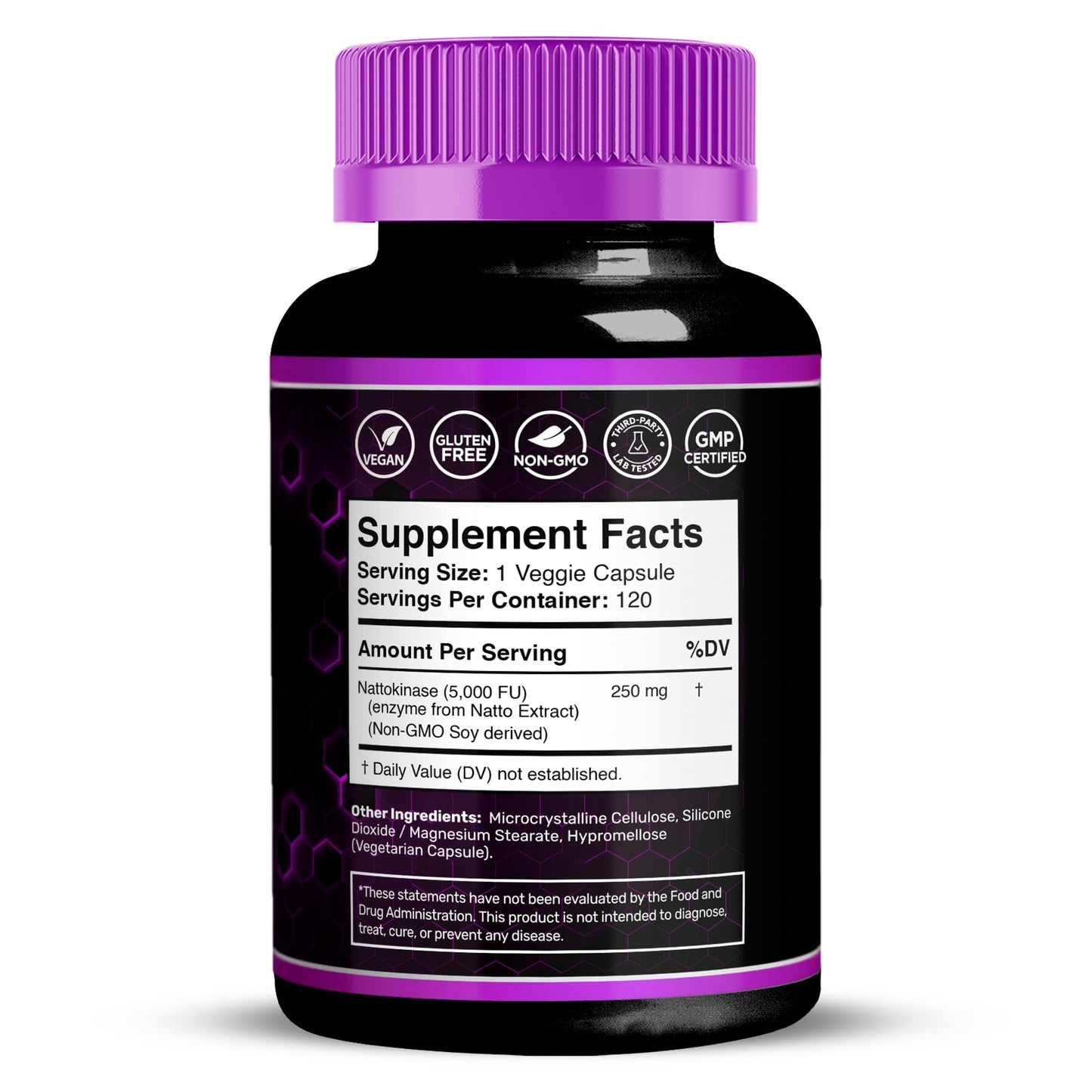 WELLNESS LABSRX Nattokinase Supplement Capsules 5000 FU, 240 Capsules
