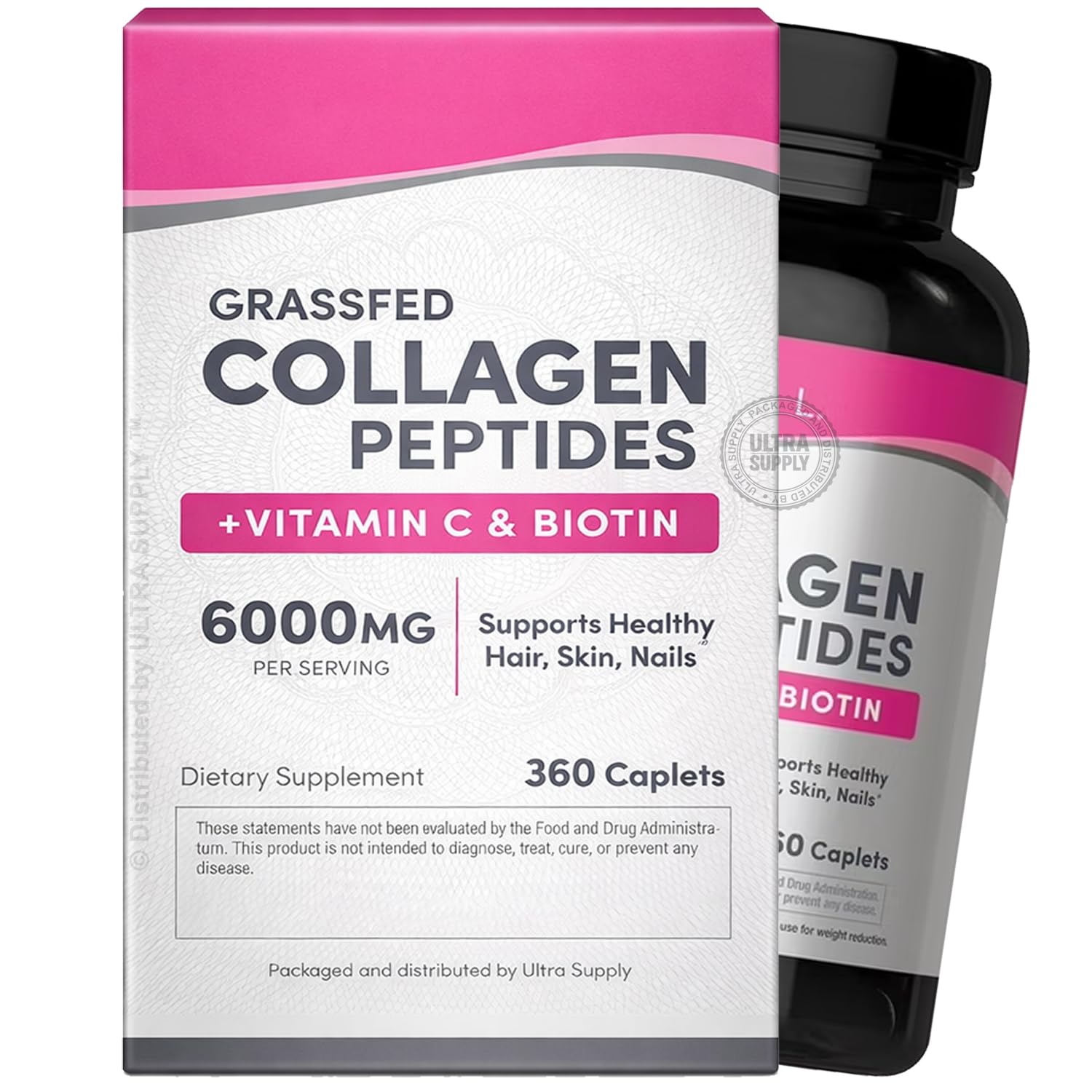 Generic Neo Cells Grassfed Collagen Peptides 6000mg Caplets with Vitamin C and Biotin, 360 Count