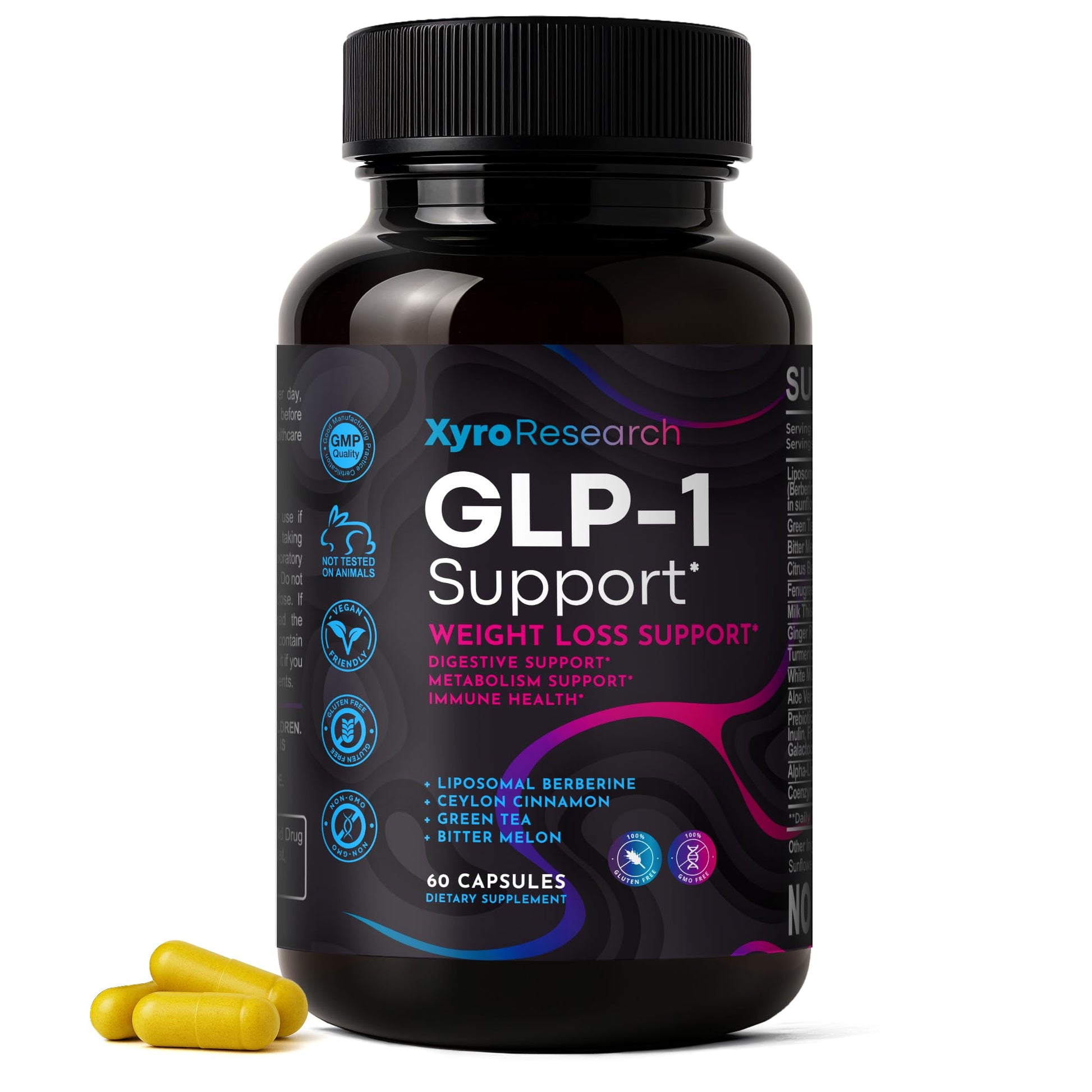 Xyro Research GLP-1 Support Weight Loss Supplement Capsule 60 Count