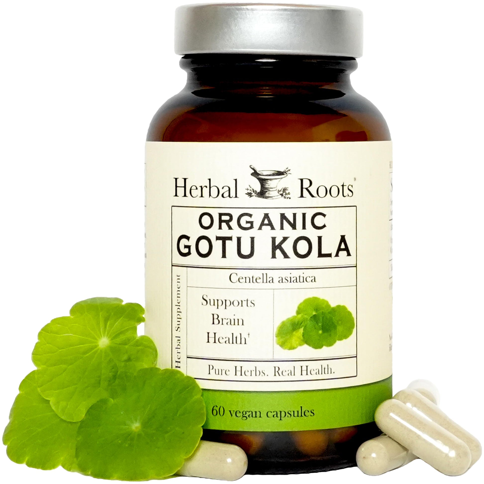 Herbal Roots Gotu Kola Supplement Capsule 60 Count