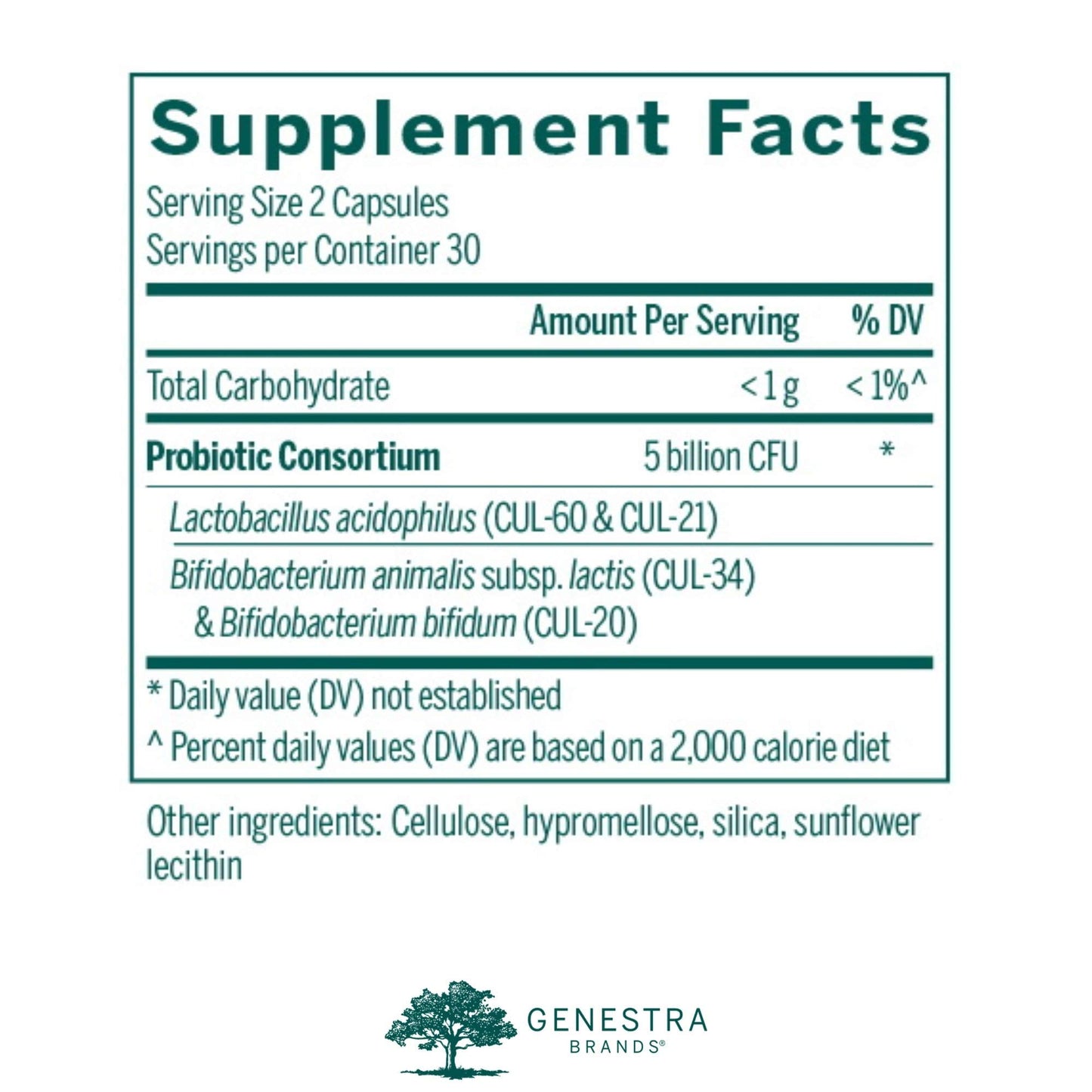 Genestra Brands HMF Probiotic Capsules, 60 Count