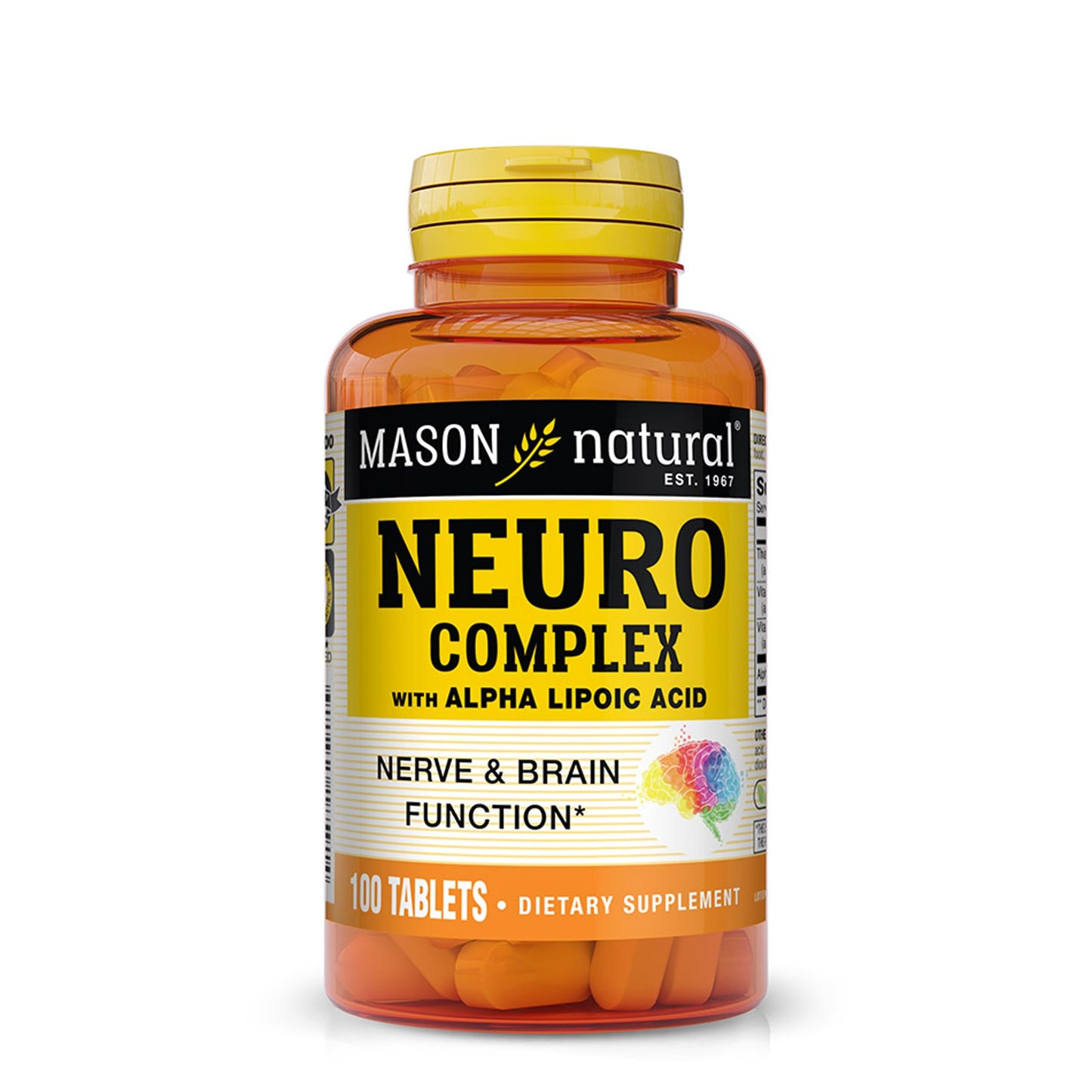 Mason Natural Neuro Complex with Alpha Lipoic Acid & Vitamin B12, 100 Tablets