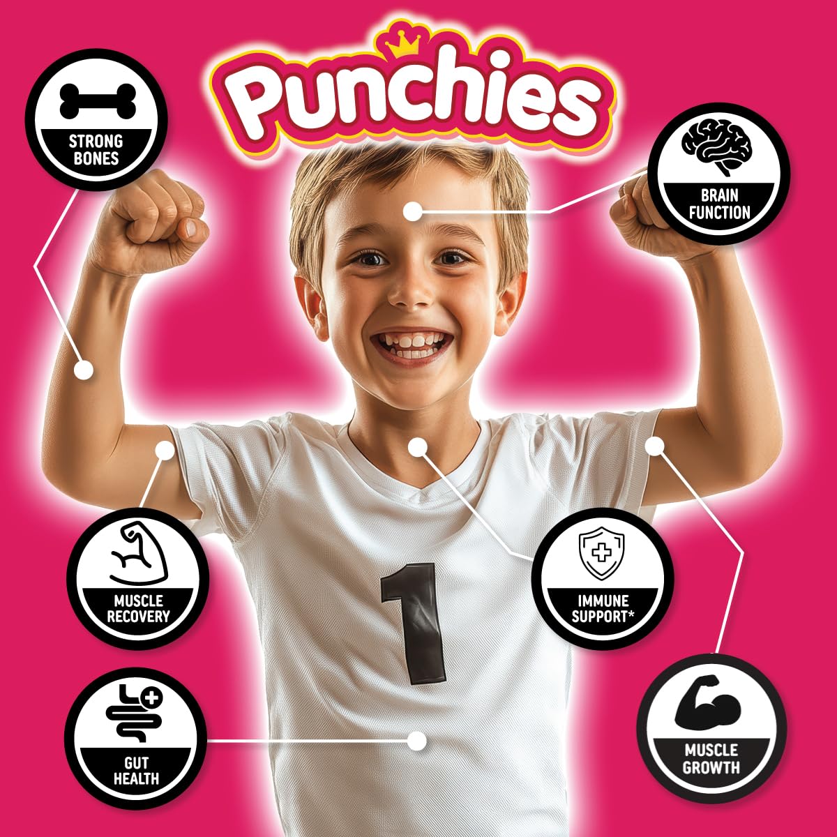 Punchies Protein Gummies for Kids Gummy 140 Count