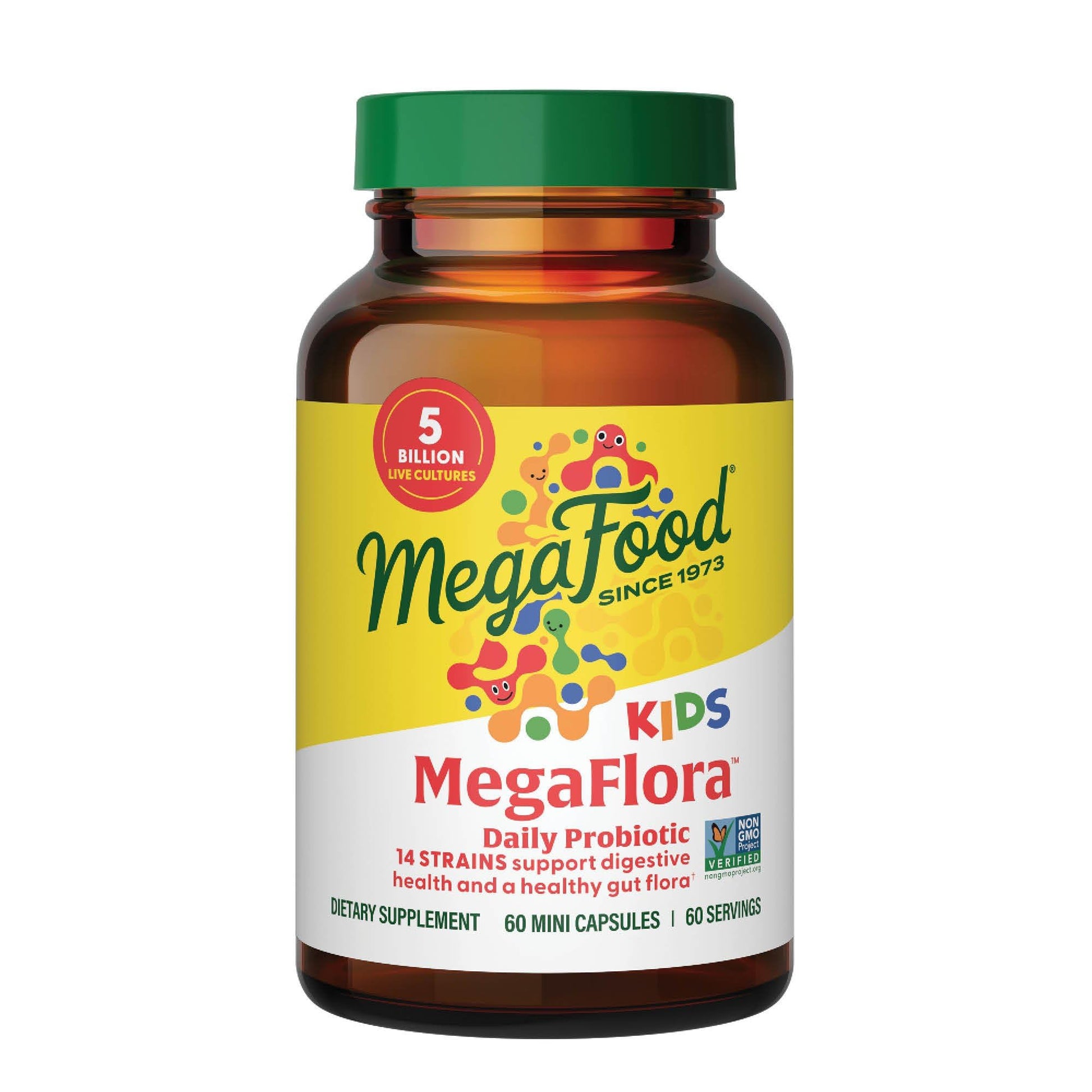 MegaFood MegaFlora Kids Probiotics Capsule, 60 Mini Capsules