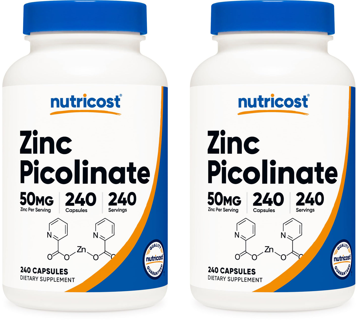 Nutricost Zinc Picolinate (50mg) Vegetable Capsules, 480 Capsules