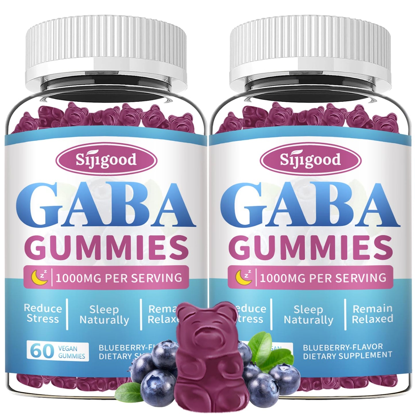 Sijigood Chewable GABA Supplement (Gummy) 120 Gummies