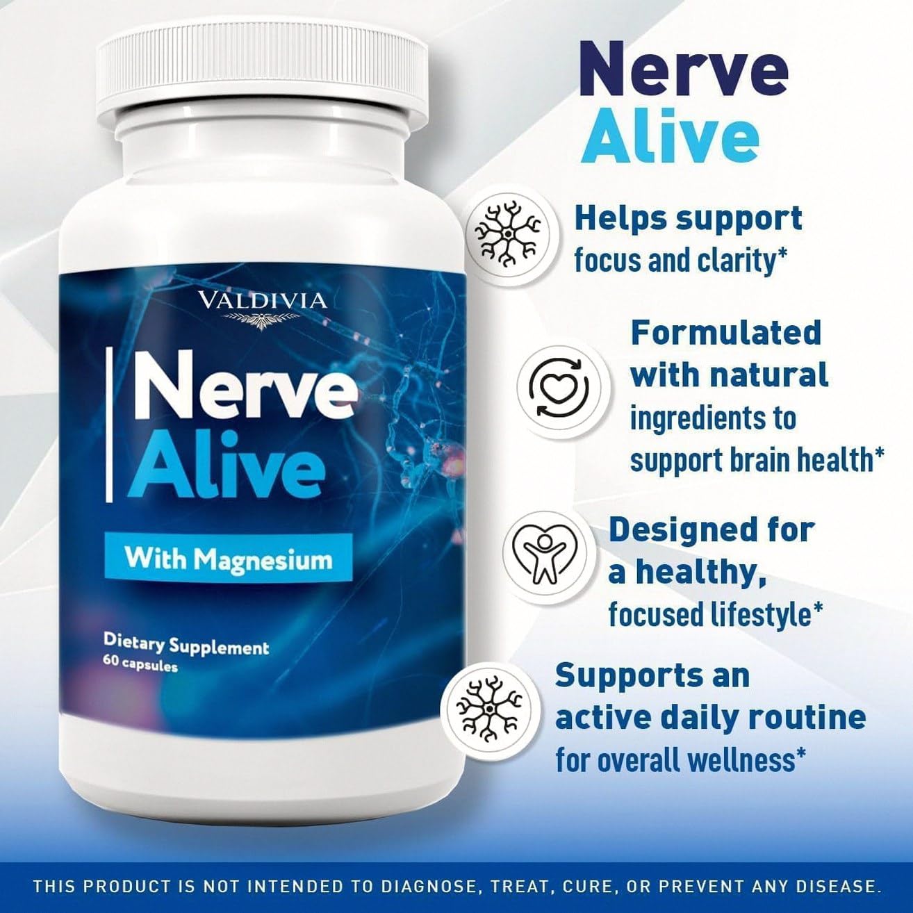 KYFLAG Nerve Alive Support Supplement for Neuropathy with Magnesium, Advanced Formula Supports Healthy Function & Comfort, 24 Capsules