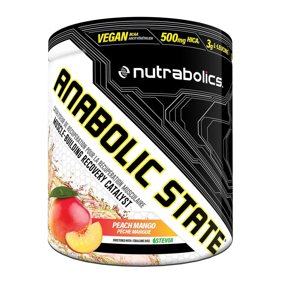 Nutrabolics Anabolic State Dietary Supplement Powder Peach Mango 13.2 oz