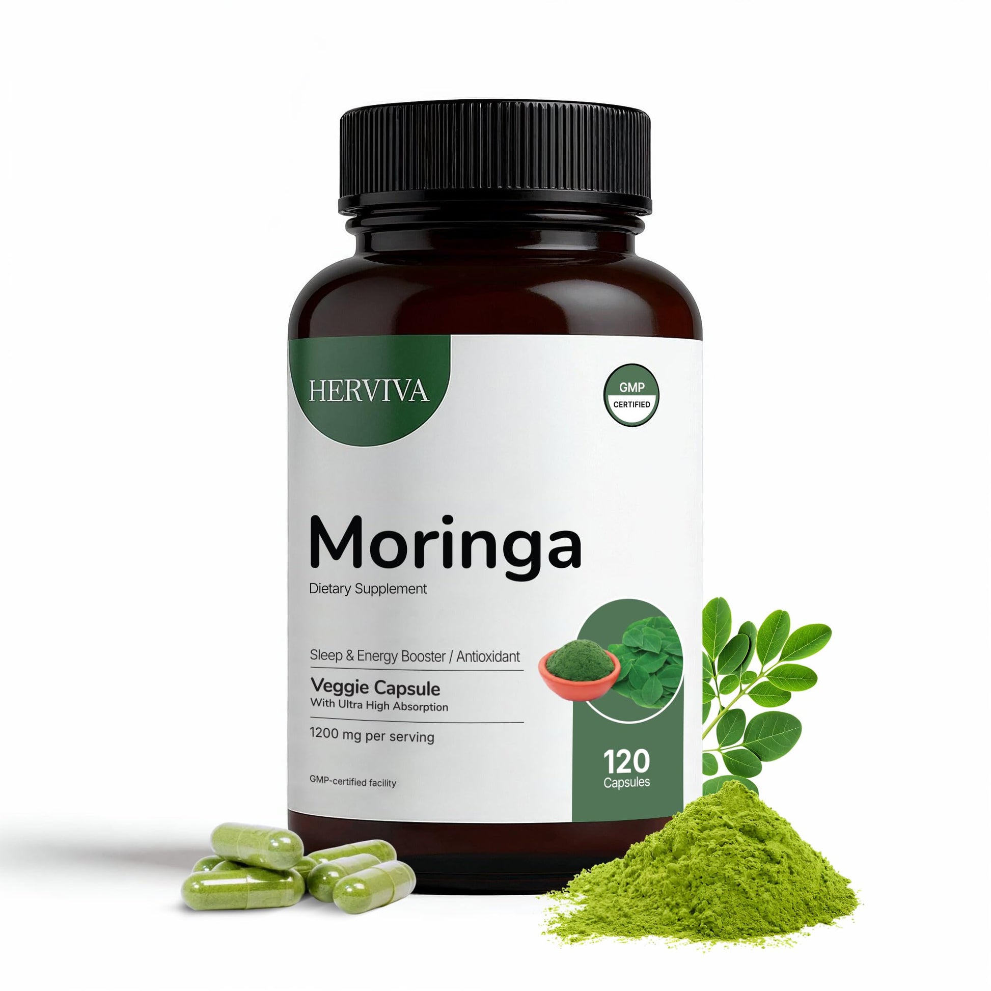 HERVIVA Moringa Capsules 120 Count