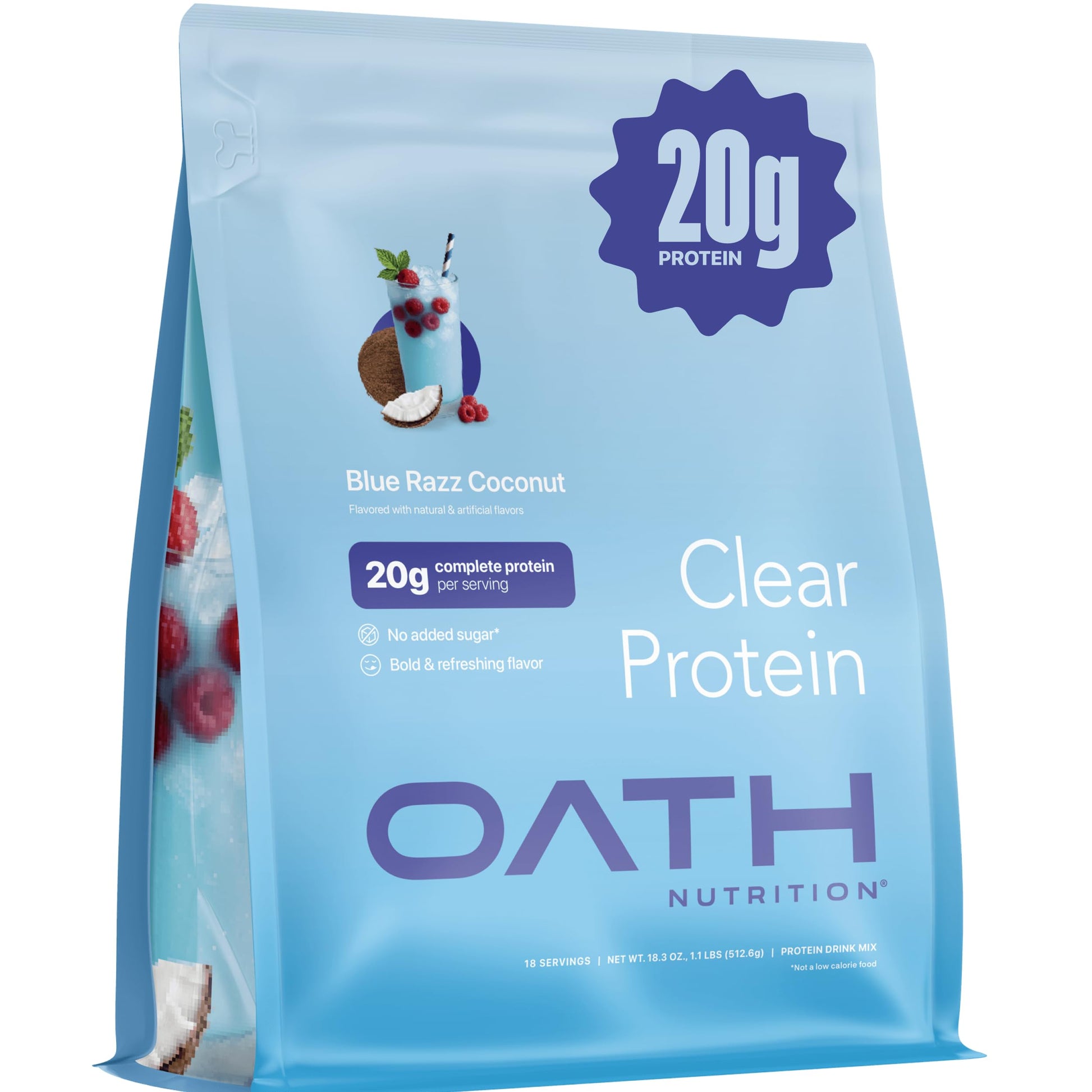 Oath Nutrition Clear Whey Isolate Protein Powder, 11.85 oz, 18 Servings