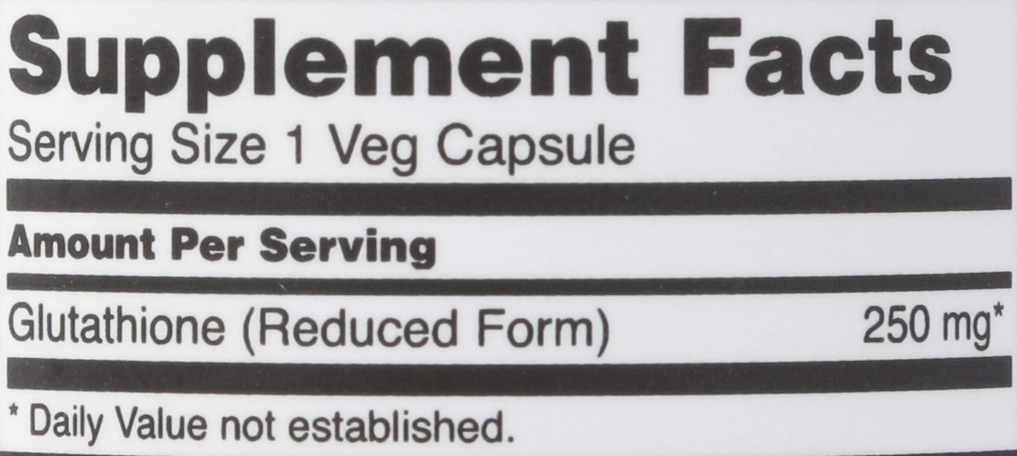 NOW Foods Glutathione 250 Capsule, 60 Capsules