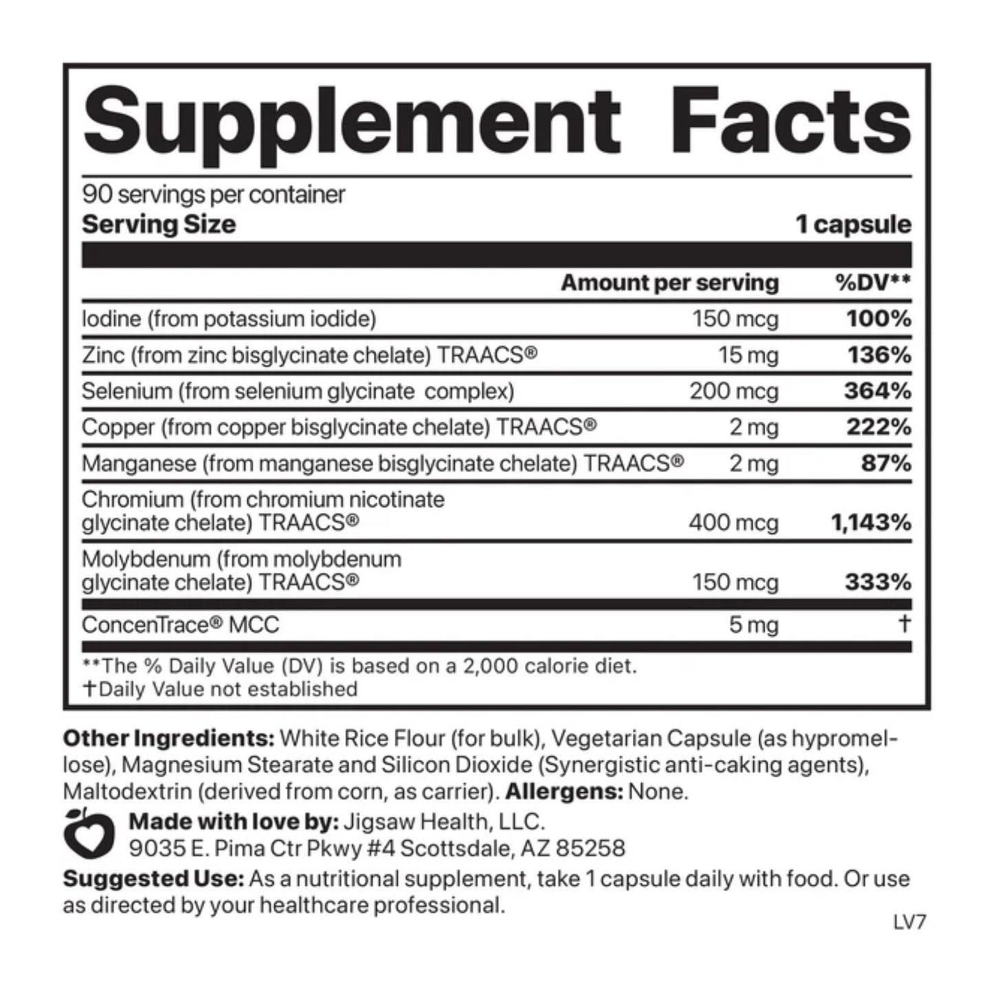 Jigsaw Health Multi-Mineral Essential Blend Capsule, 90 Count