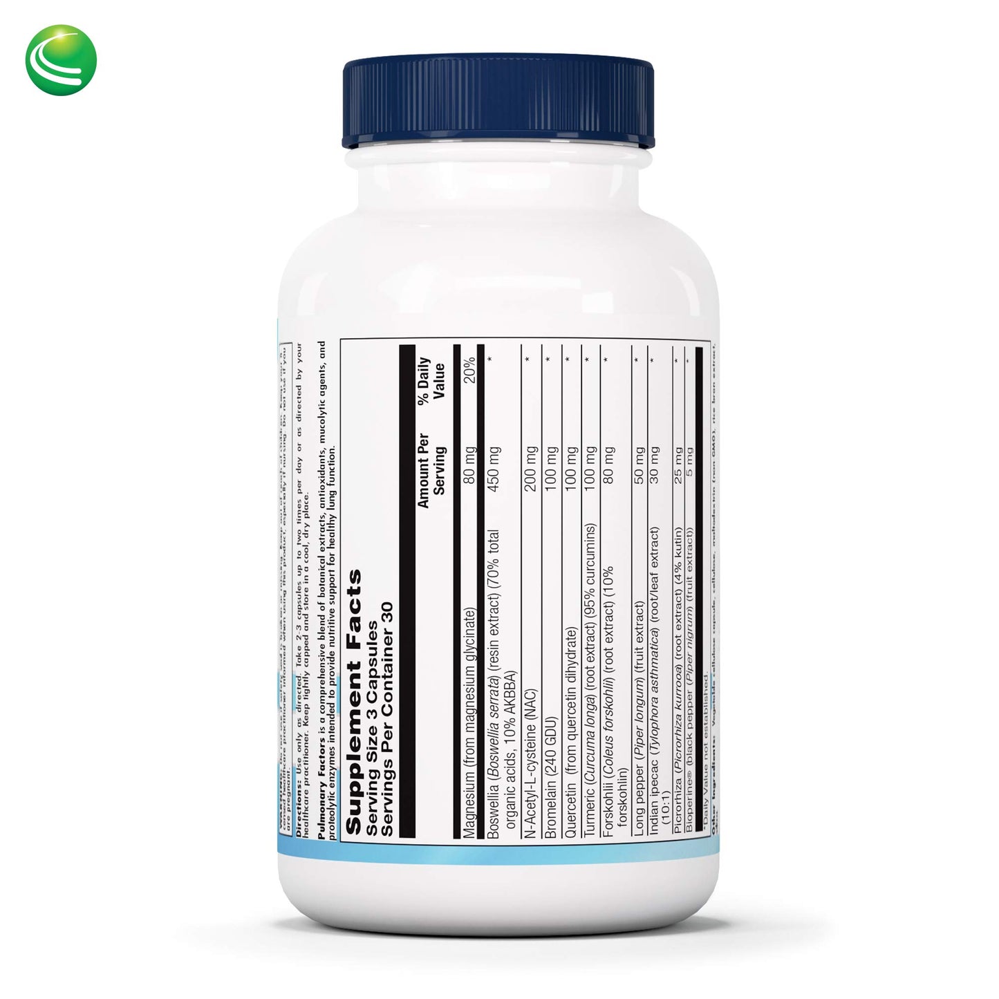 Nutra BioGenesis Pulmonary Factors NAC & Boswellia Extract Capsules, 90 Veggie Capsules