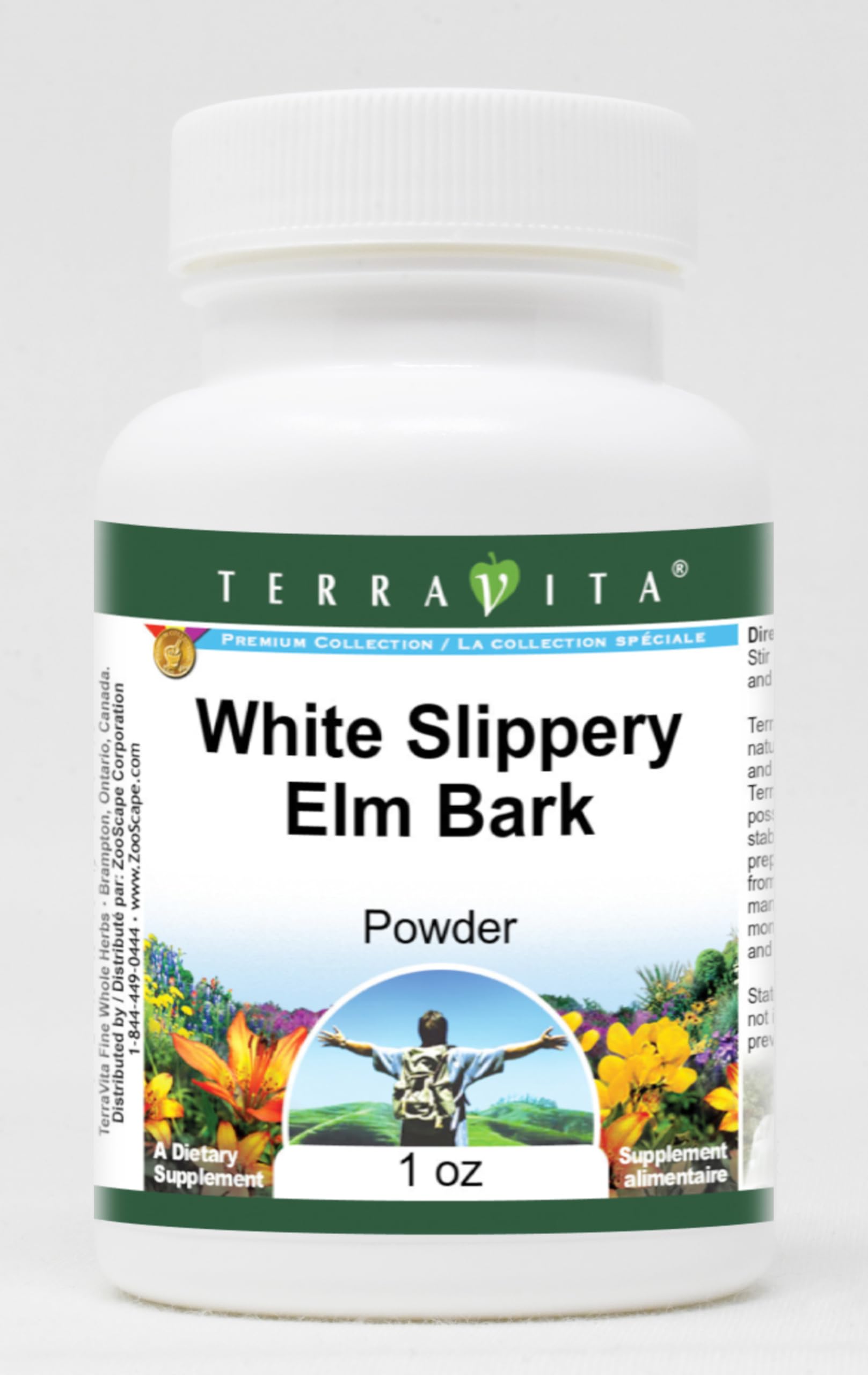 Terravita White Slippery Elm Bark Powder, 1 Ounce