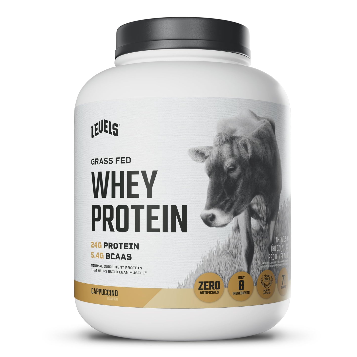 Levels Nutrition Whey Protein Powder Cappuccino 80 Servings
