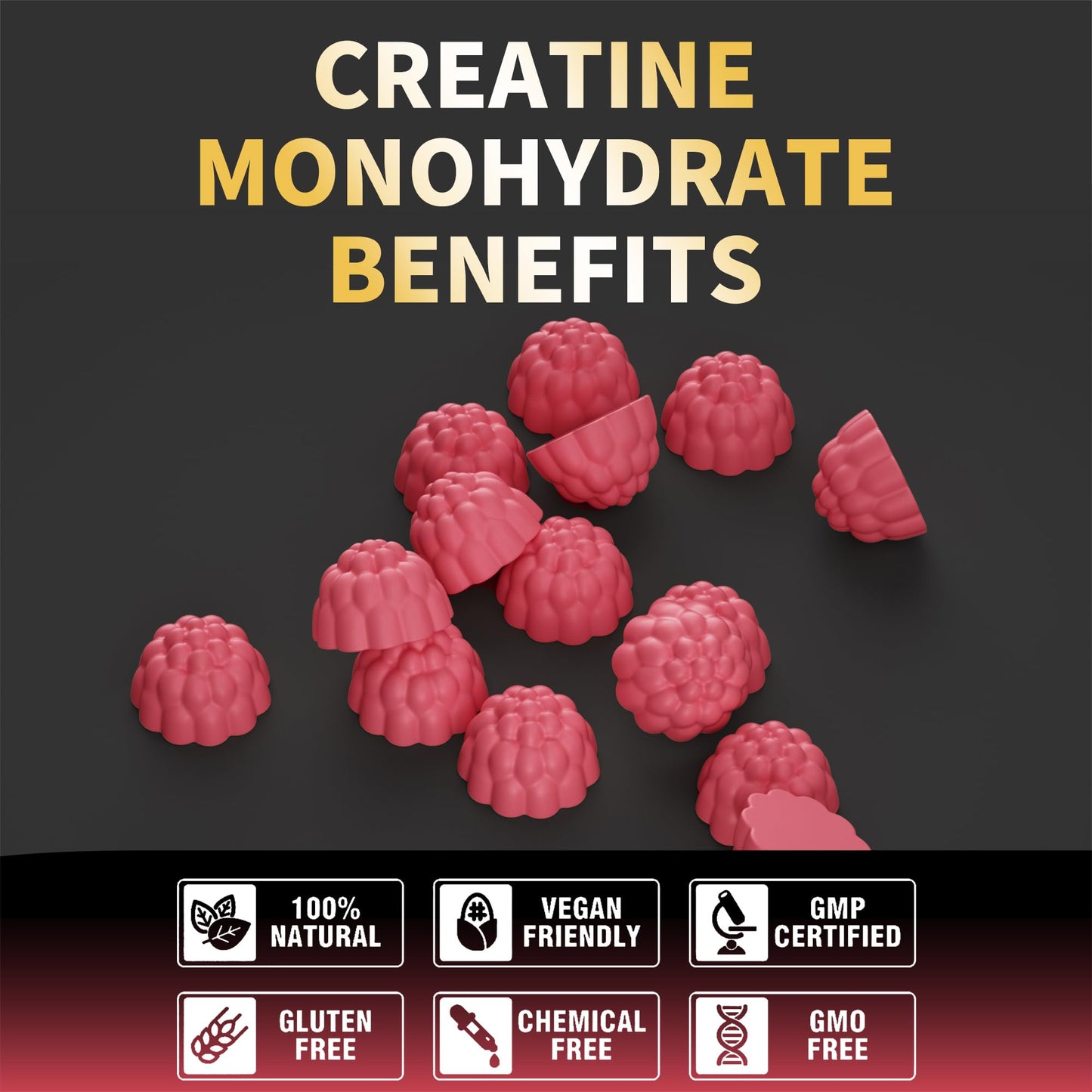 Nutravita Creatine Monohydrate Gummies, 120 Count