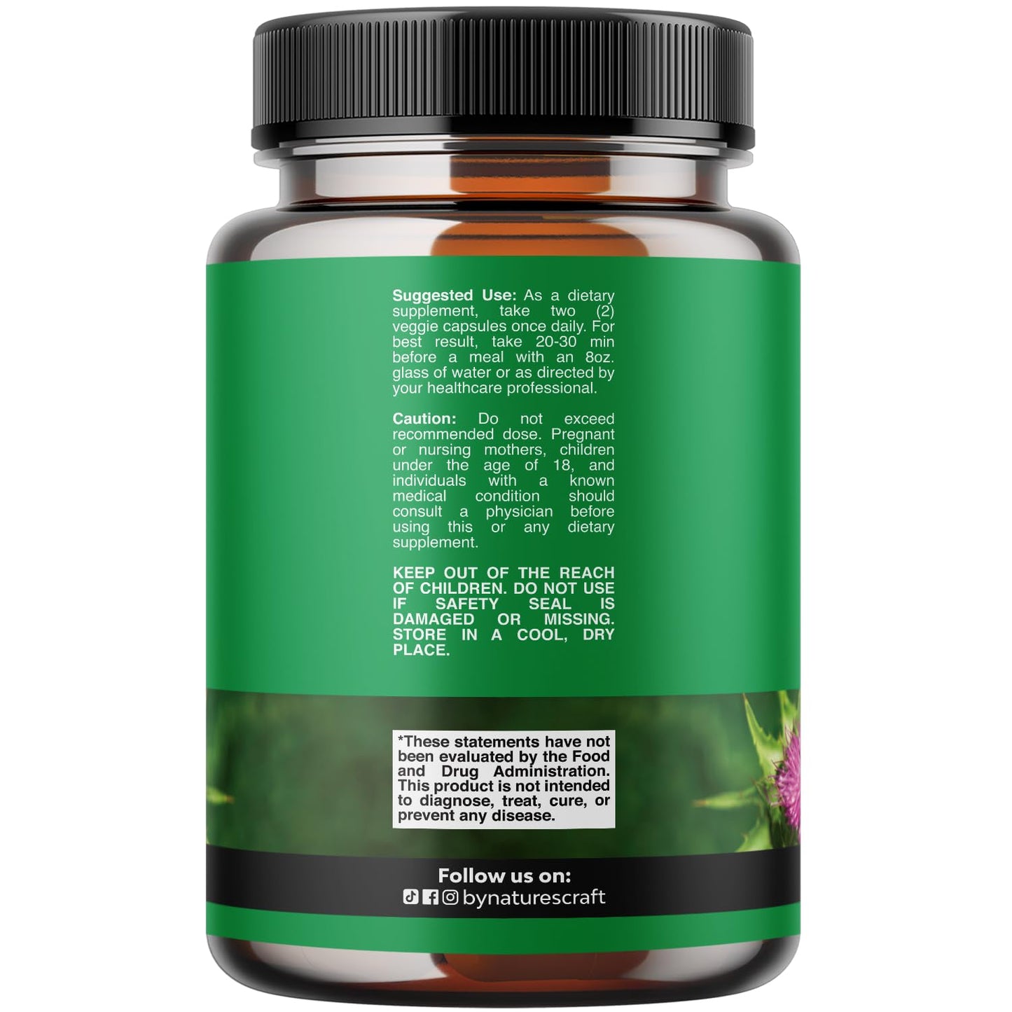 Natures Craft Milk Thistle Liver Support Supplement Capsule 60 Count