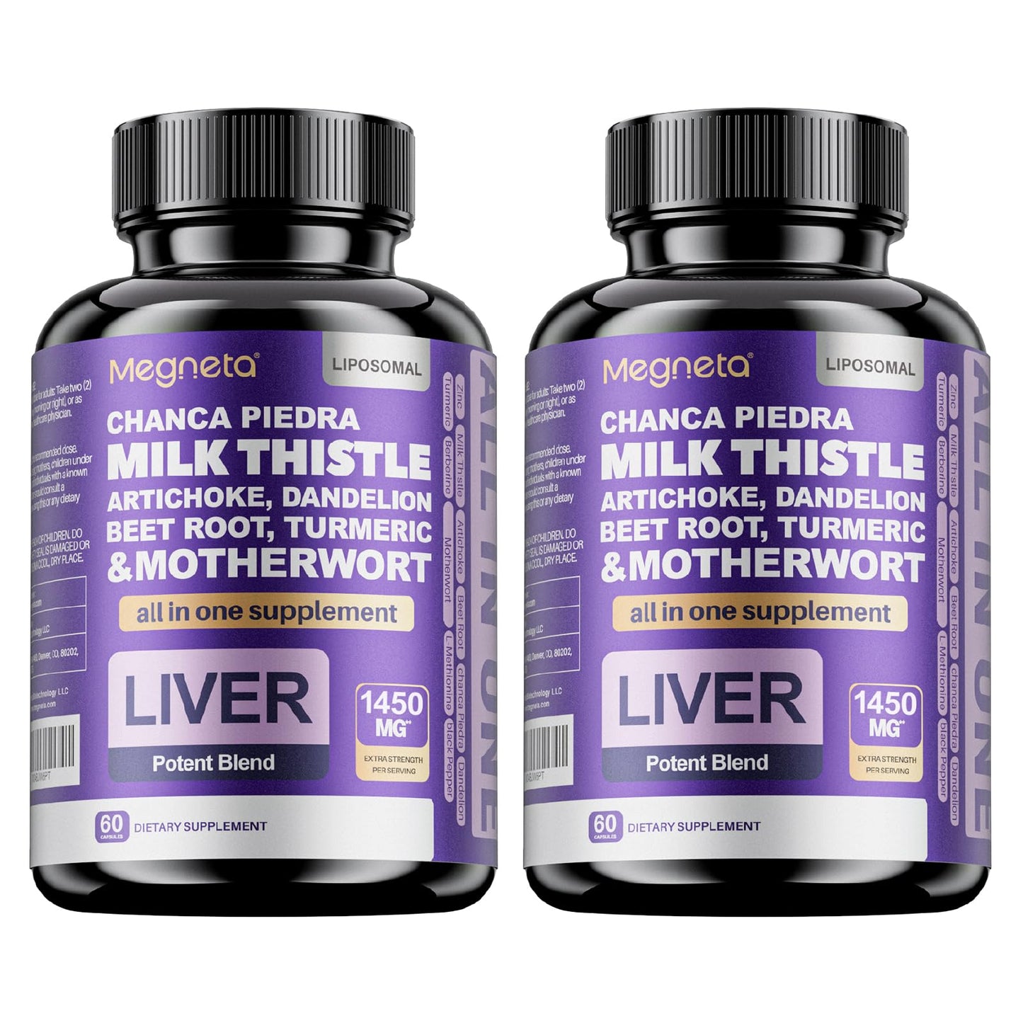 MEGNETA Milk Thistle Supplement 120 Capsules