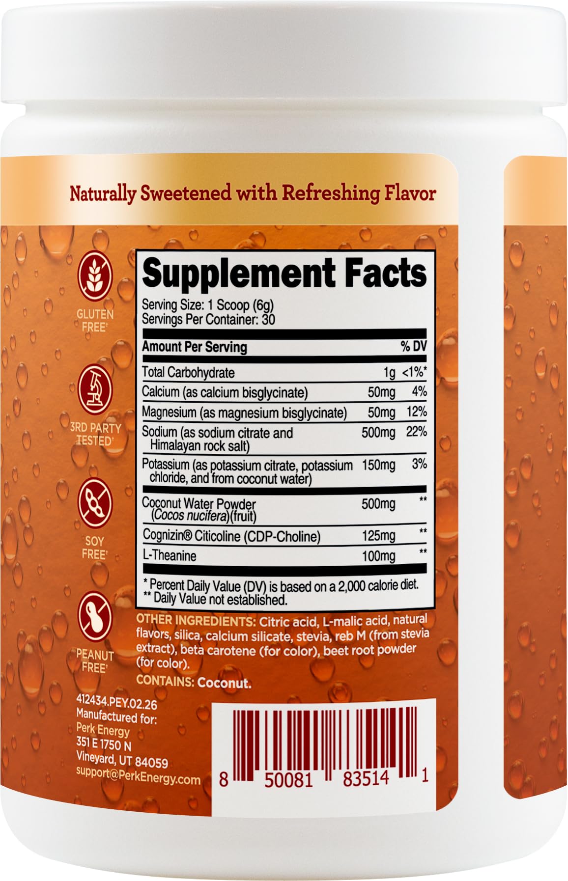 Perk Hydrate Electrolyte Powder 6.7 Ounce