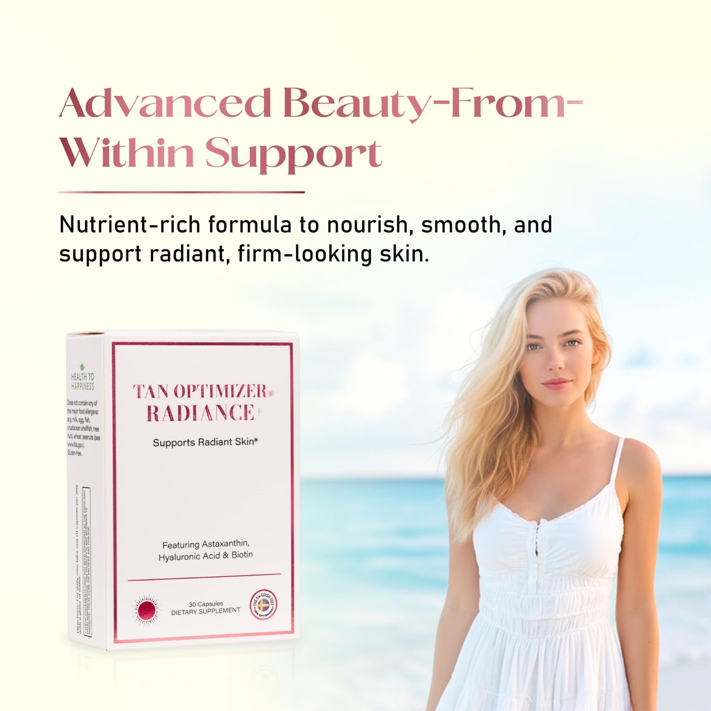 The Swedish Diet Tan Optimizer Radiance+ Beauty Supplement 30 Capsules