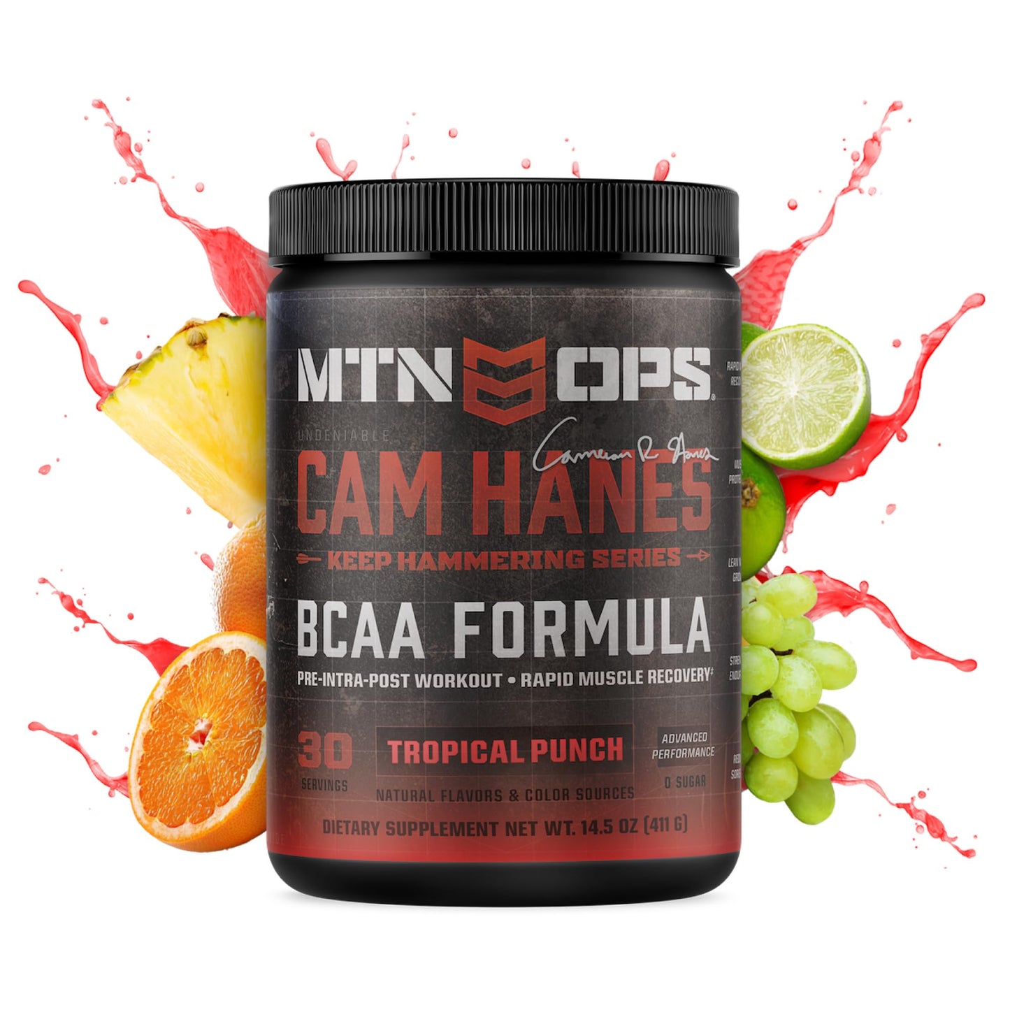 MTN OPS Cam Hanes Whey Protein & Tropical Punch BCAA Bundle Protein Powder, 50.34