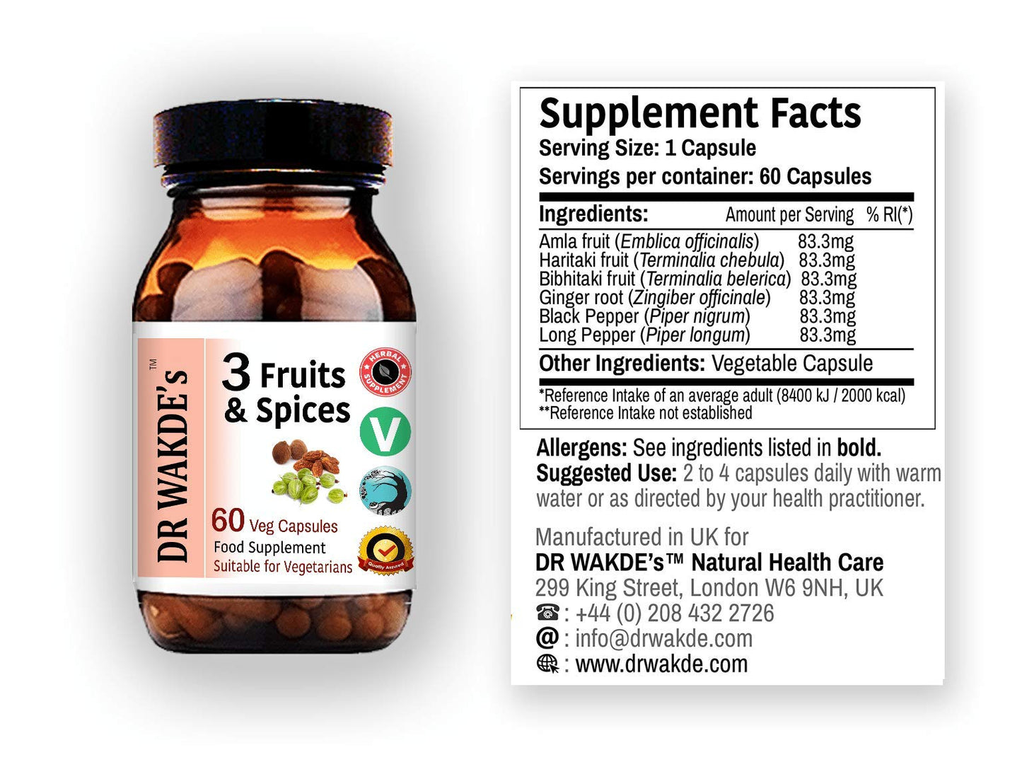 DR WAKDE'S 3 Fruits & Spices Capsules 1 Capsule