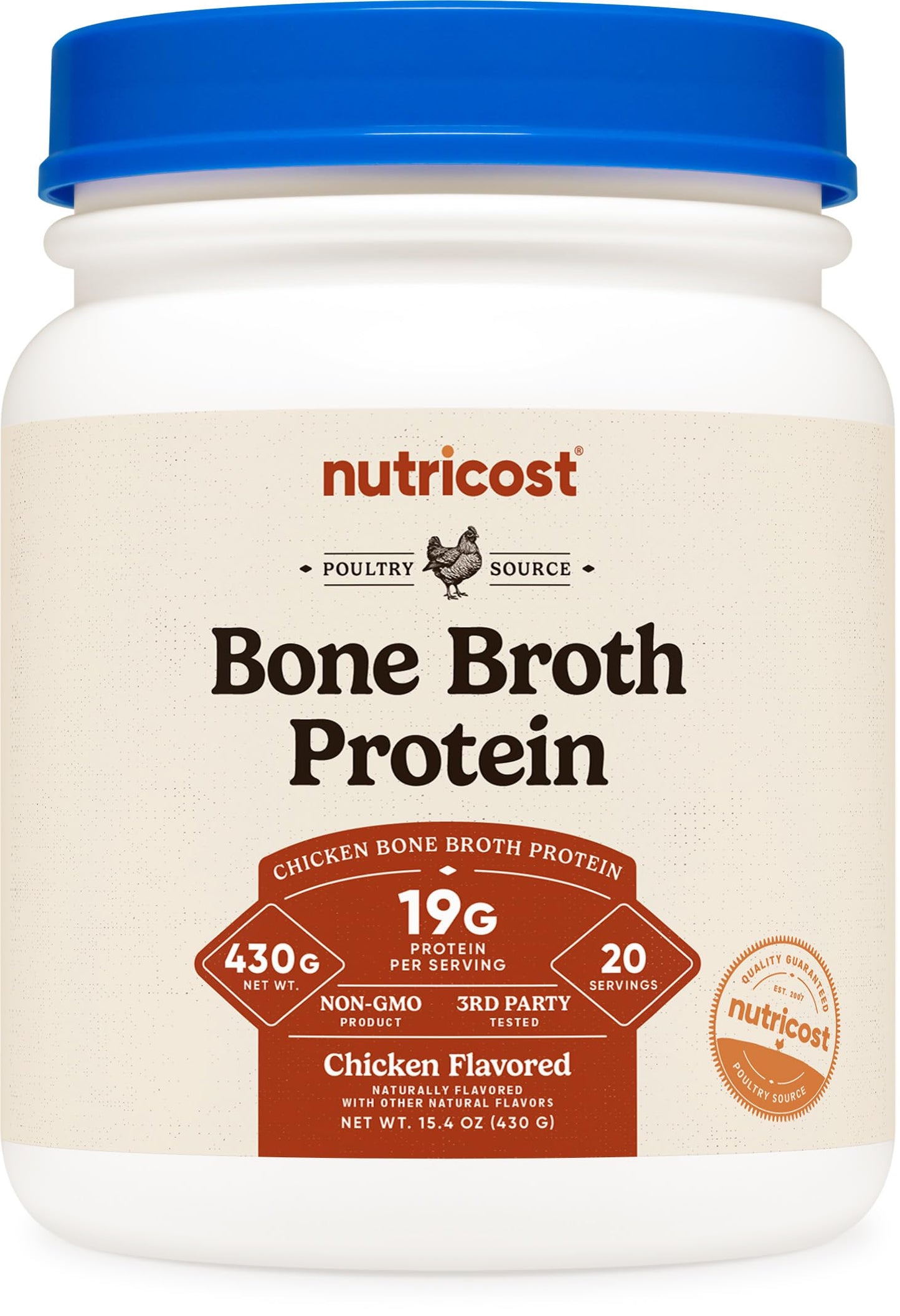 Nutricost Chicken Bone Broth Protein Powder 16.4 oz