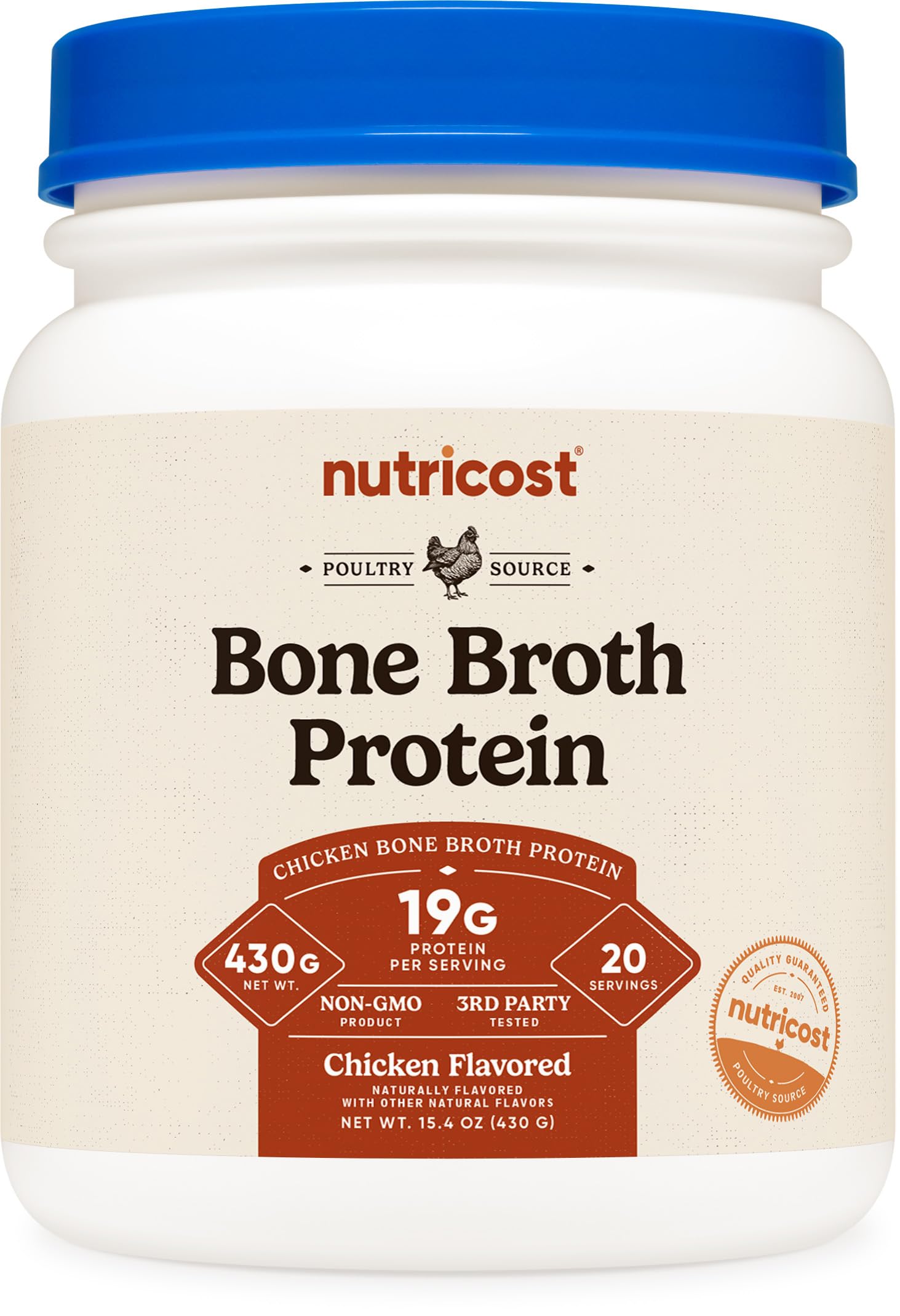 Nutricost Chicken Bone Broth Protein Powder 16.4 oz