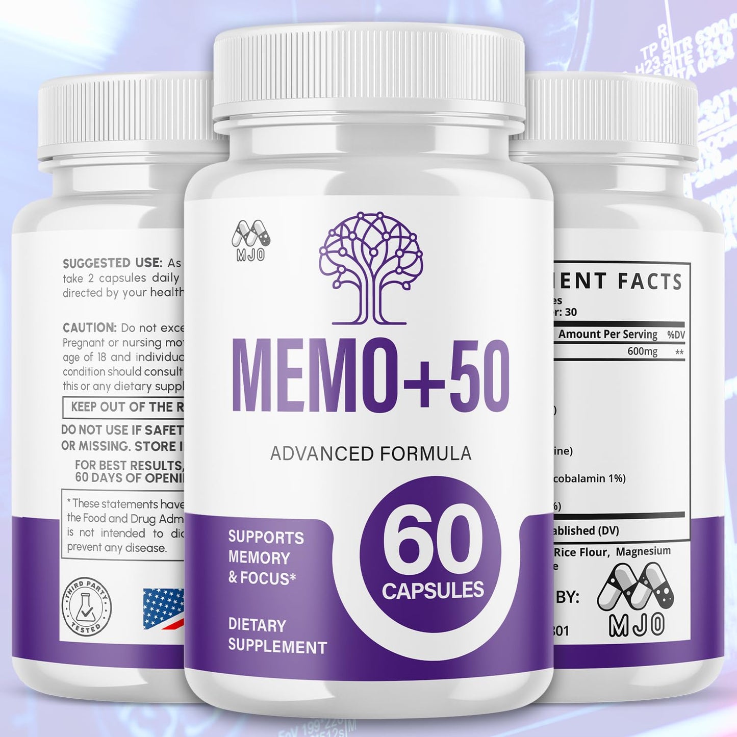 MJO Memo+50 180 Capsules