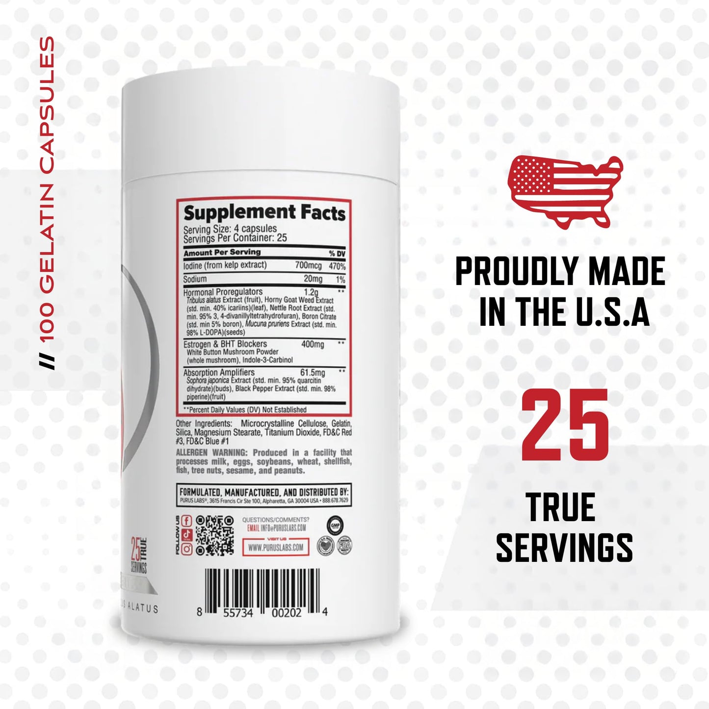 Purus Labs Recycle Gelatin Capsules 100 Capsules