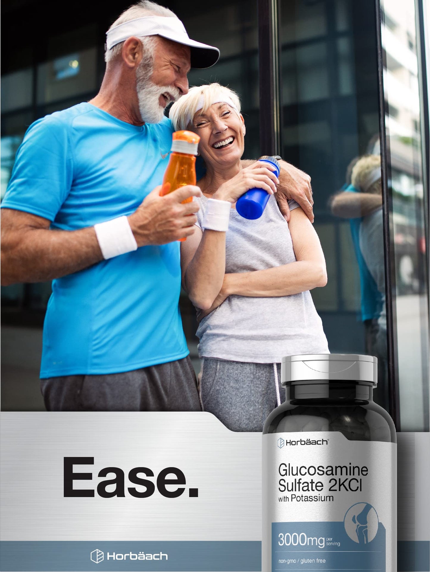 Horbäach Glucosamine Sulfate 2KCI with Potassium 3000mg 240 Capsules