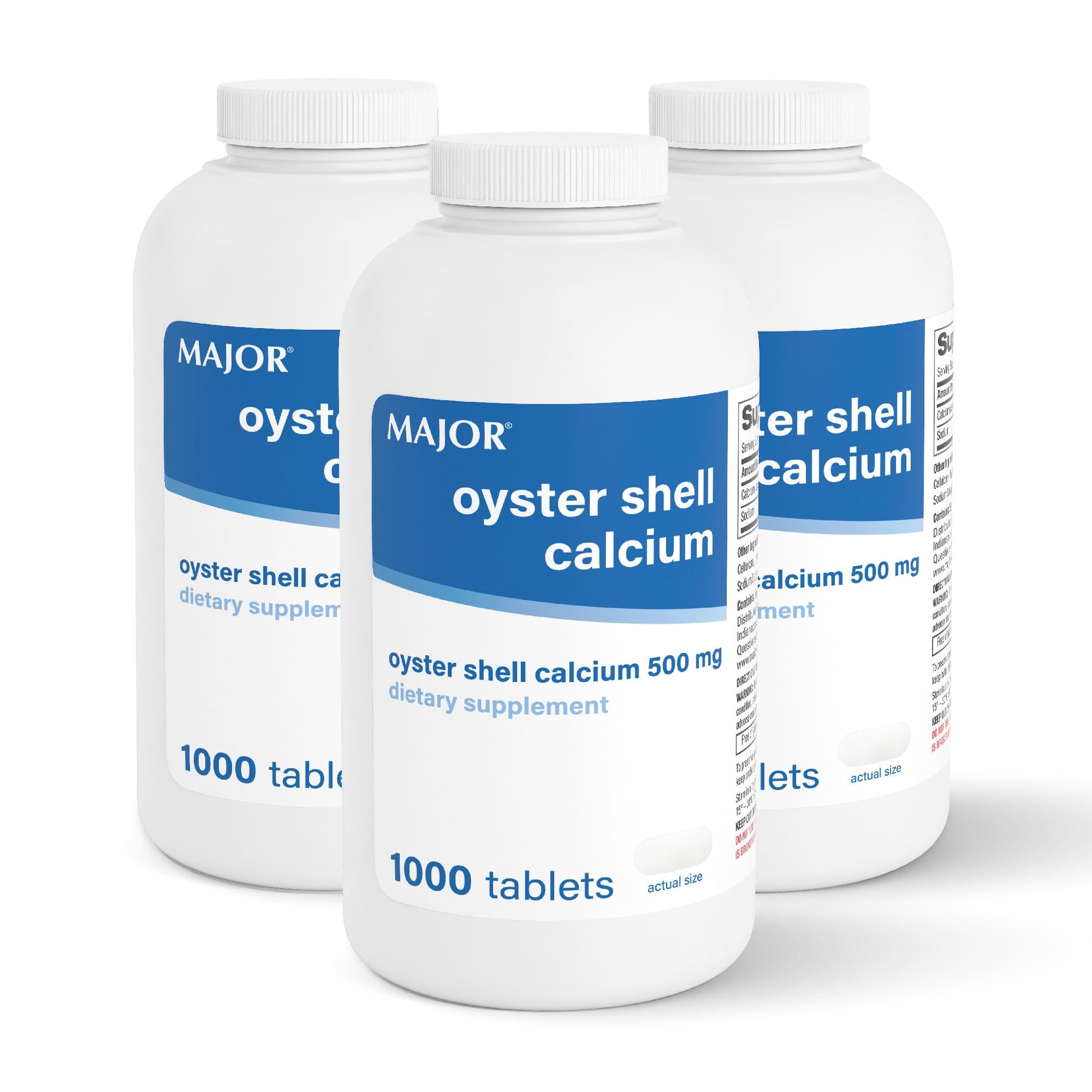 MAJOR Oyster Shell Calcium 500mg Tablets, 3000 Tablets