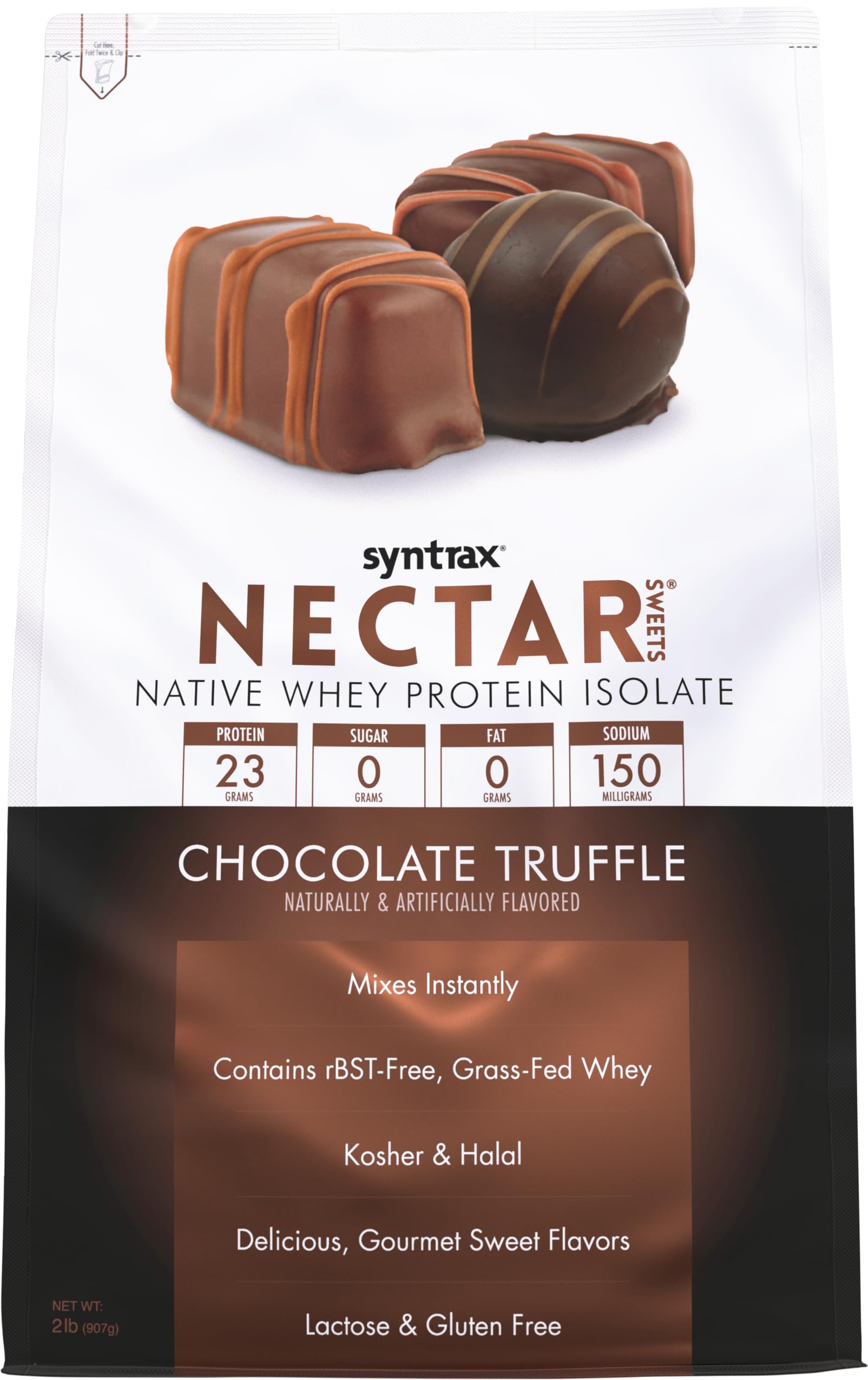 Syntrax Nectar Sweets 100% Whey Isolate Protein Powder, Chocolate Truffle, 2 lbs, 32 Servings