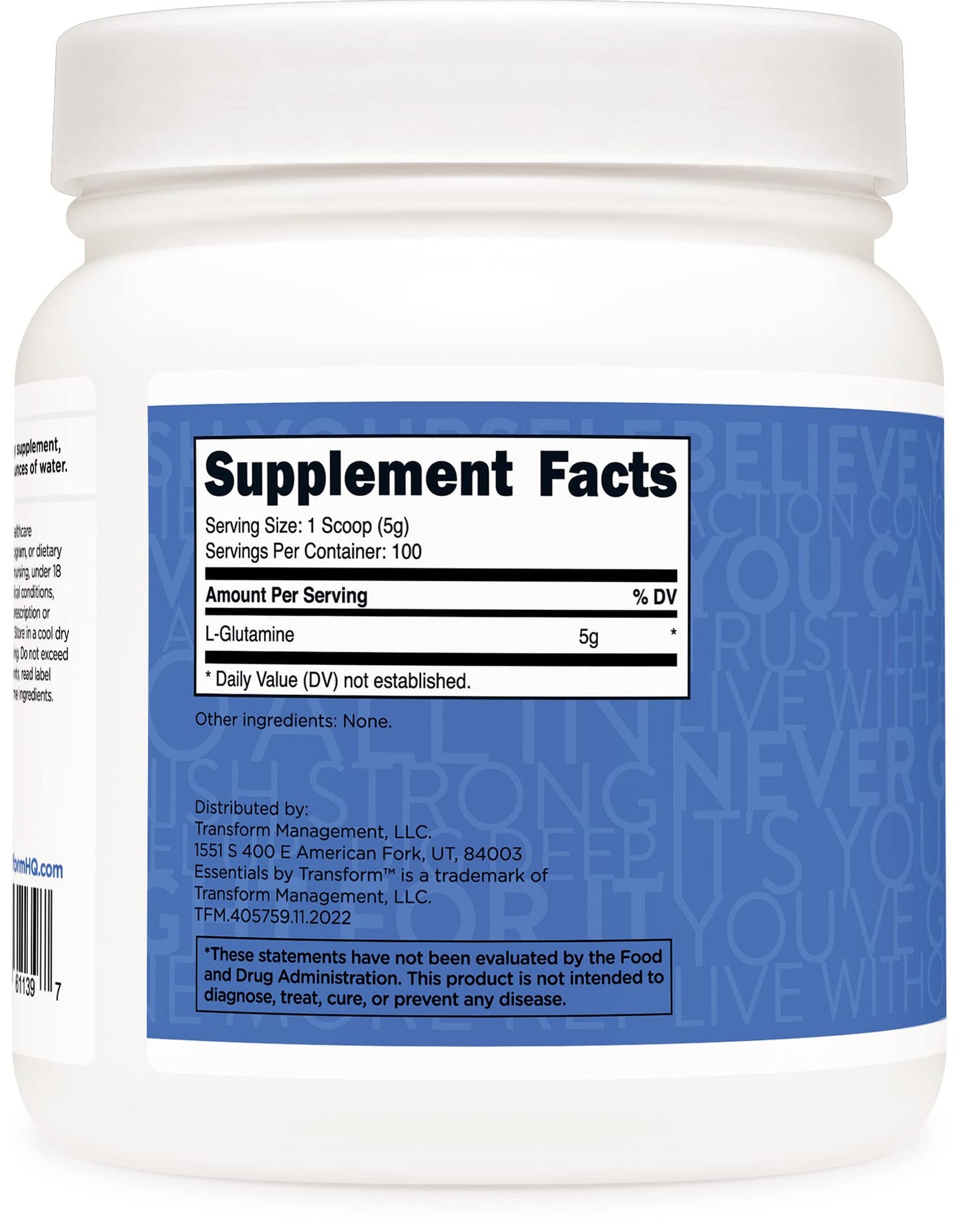 TransformHQ L-Glutamine Powder 17.6