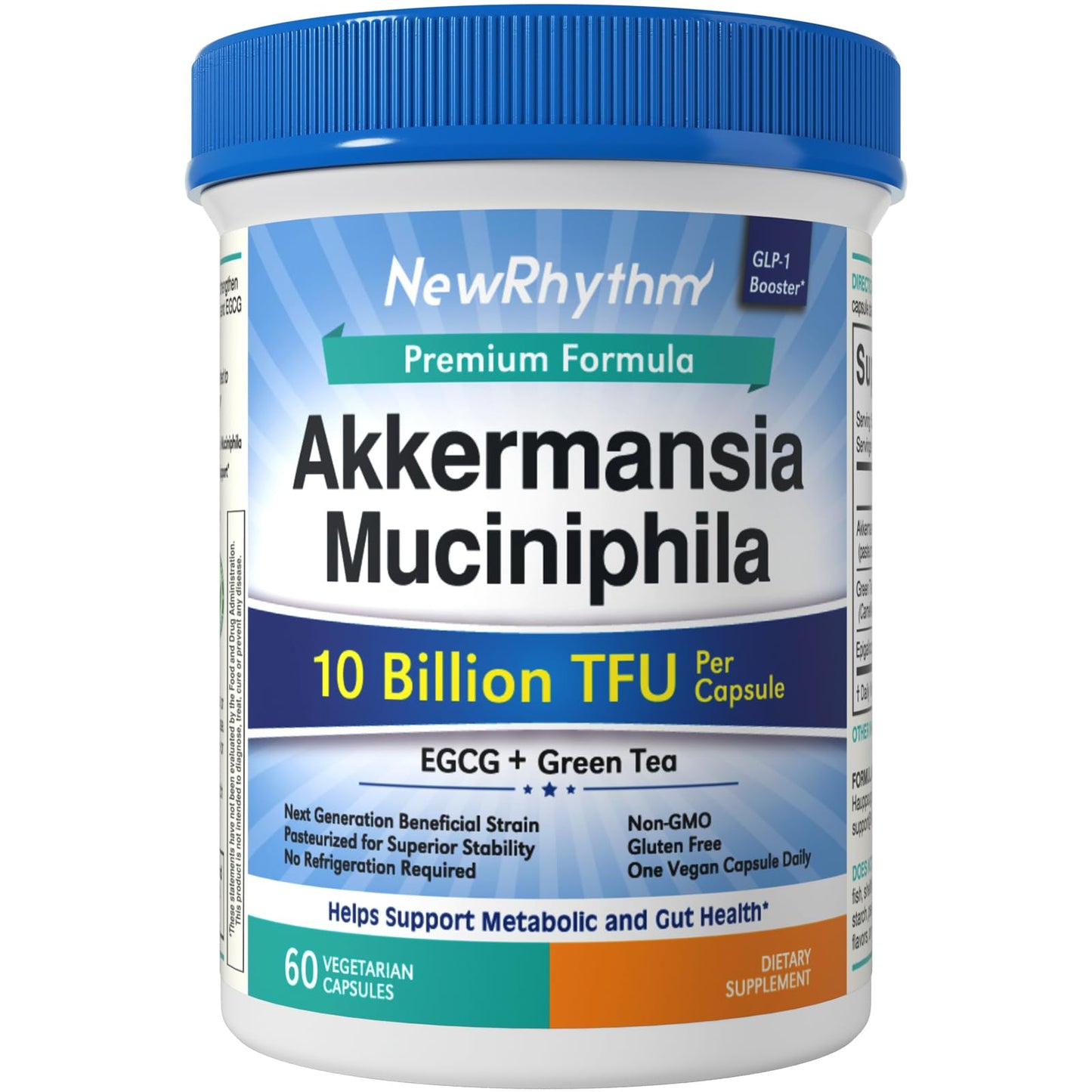 NewRhythm Akkermansia Muciniphila Probiotic Capsule, 60 Count