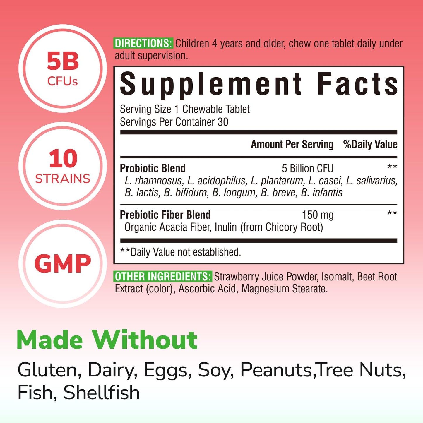 Vitalibre Kids Probiotics Capsules, 30 Count
