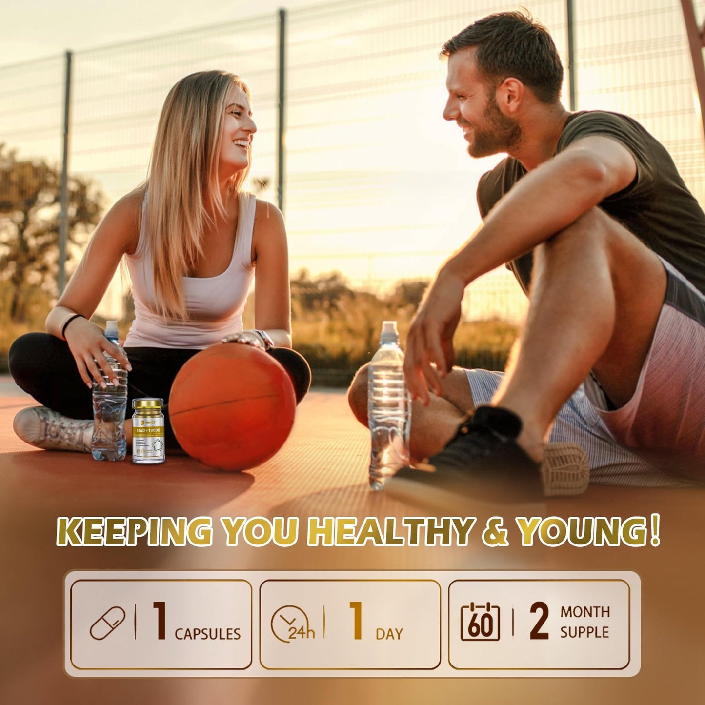 OMOGS NAD+ 300 mg + Trans-Resveratrol 200 mg, 60 Capsules