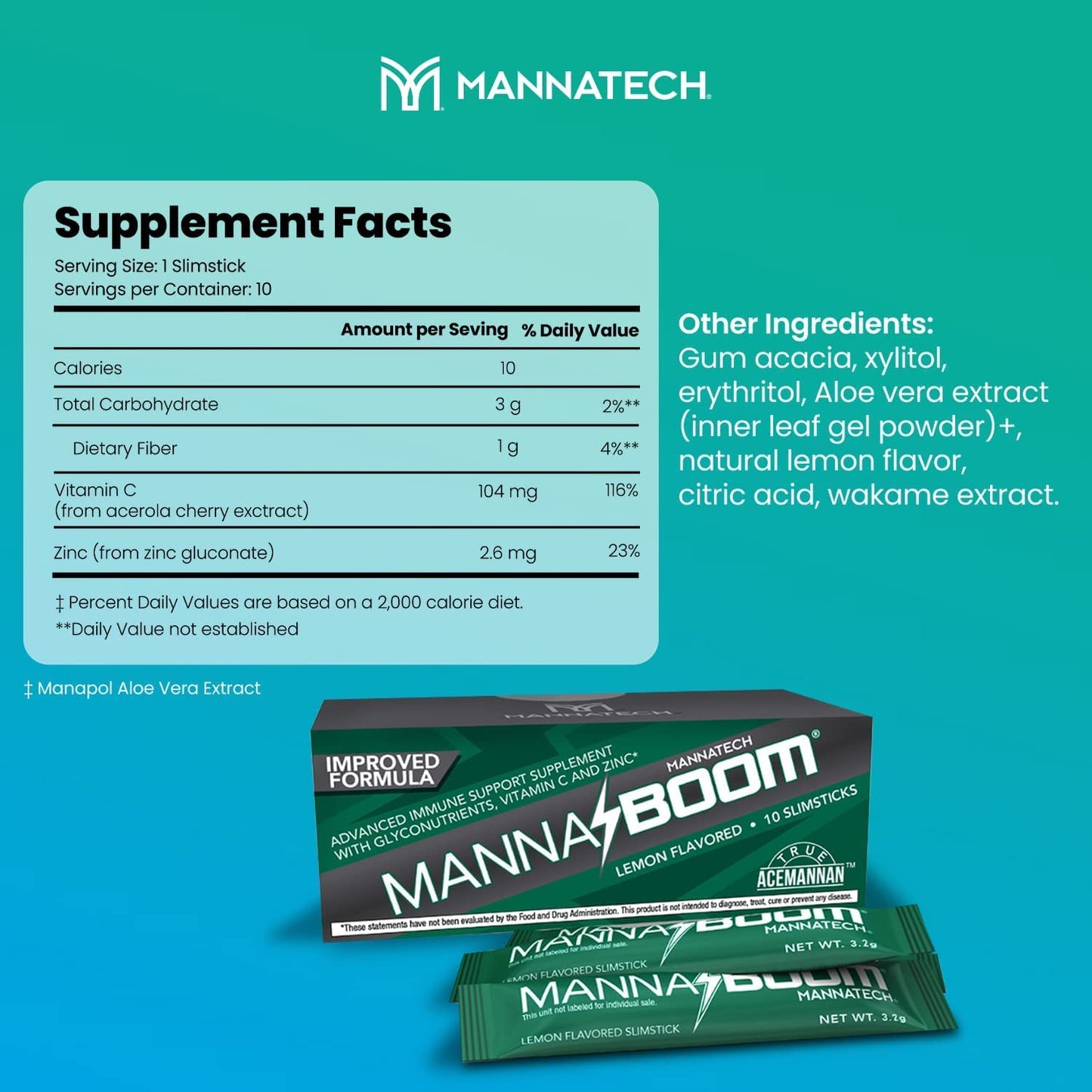 Mannatech Advanced Immune Support Supplement Powder 1.12 oz