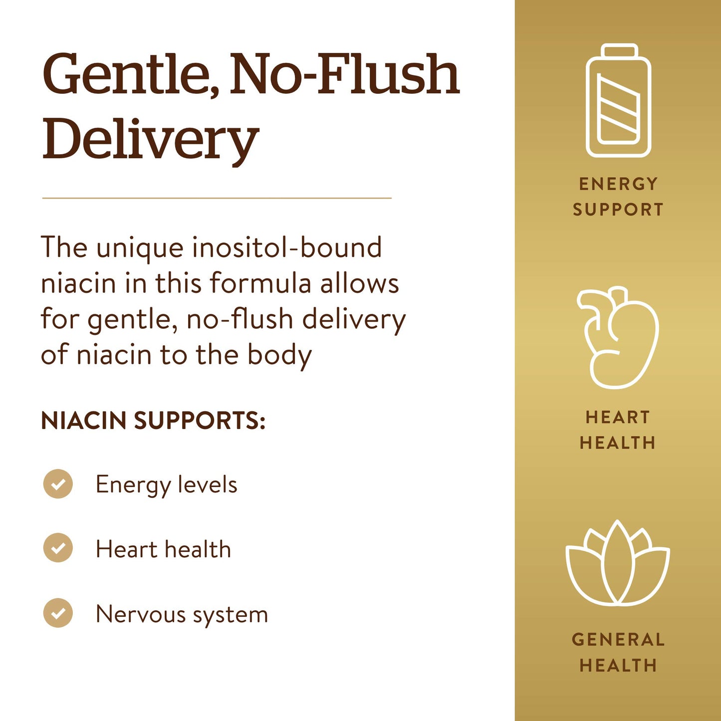 Solgar No-Flush Niacin 500 mg Vegetable Capsules, 250 Count