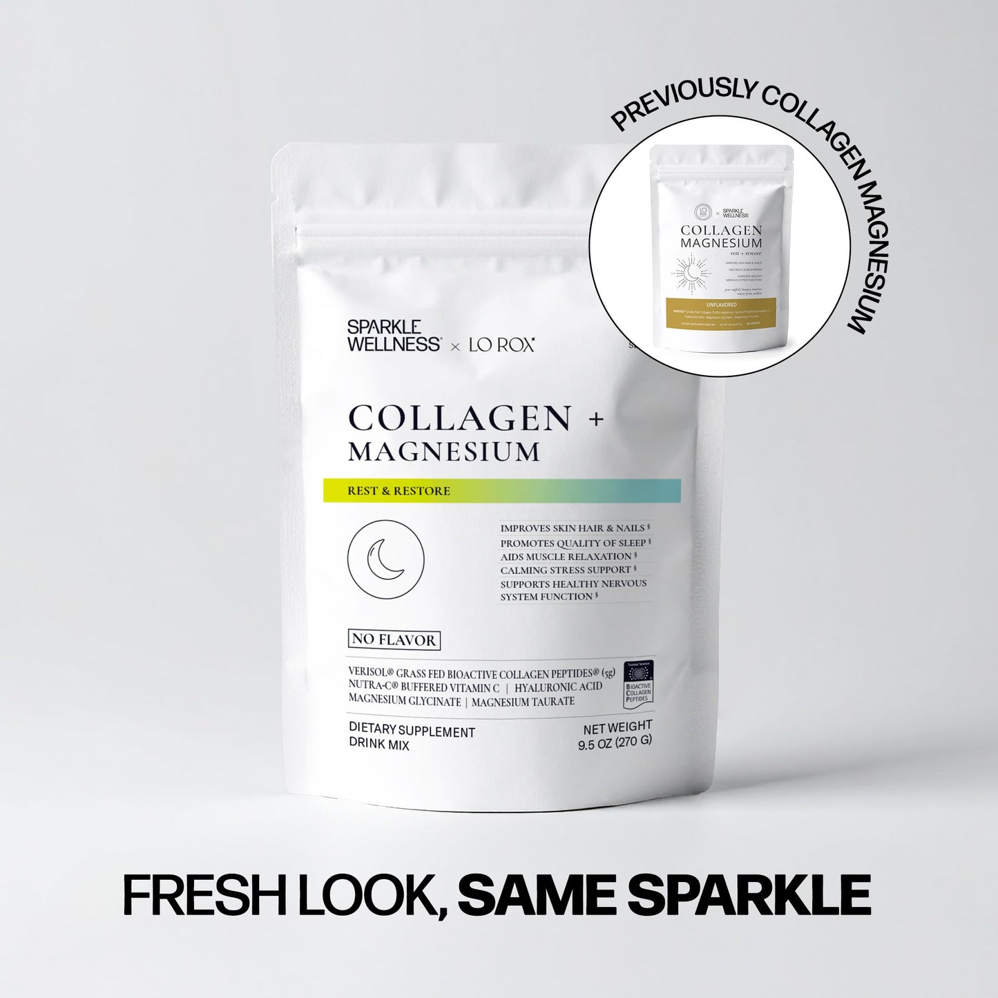 Sparkle Wellness VERISOL Collagen + Magnesium Glycinate Powder 9.8