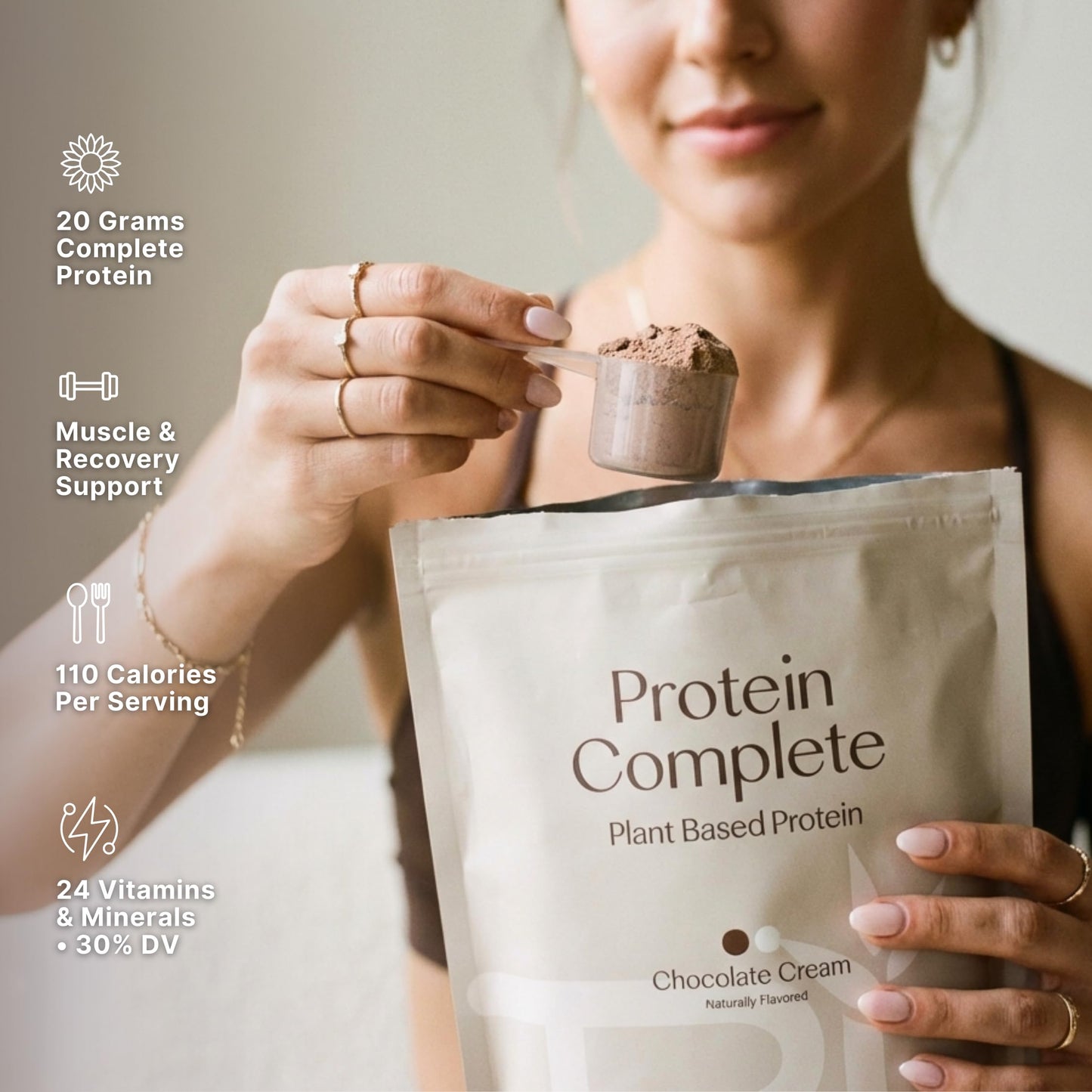 TRU Supplements Plant Based Protein Powder Brown Rice & Pea Protein, 26.5 Servings
