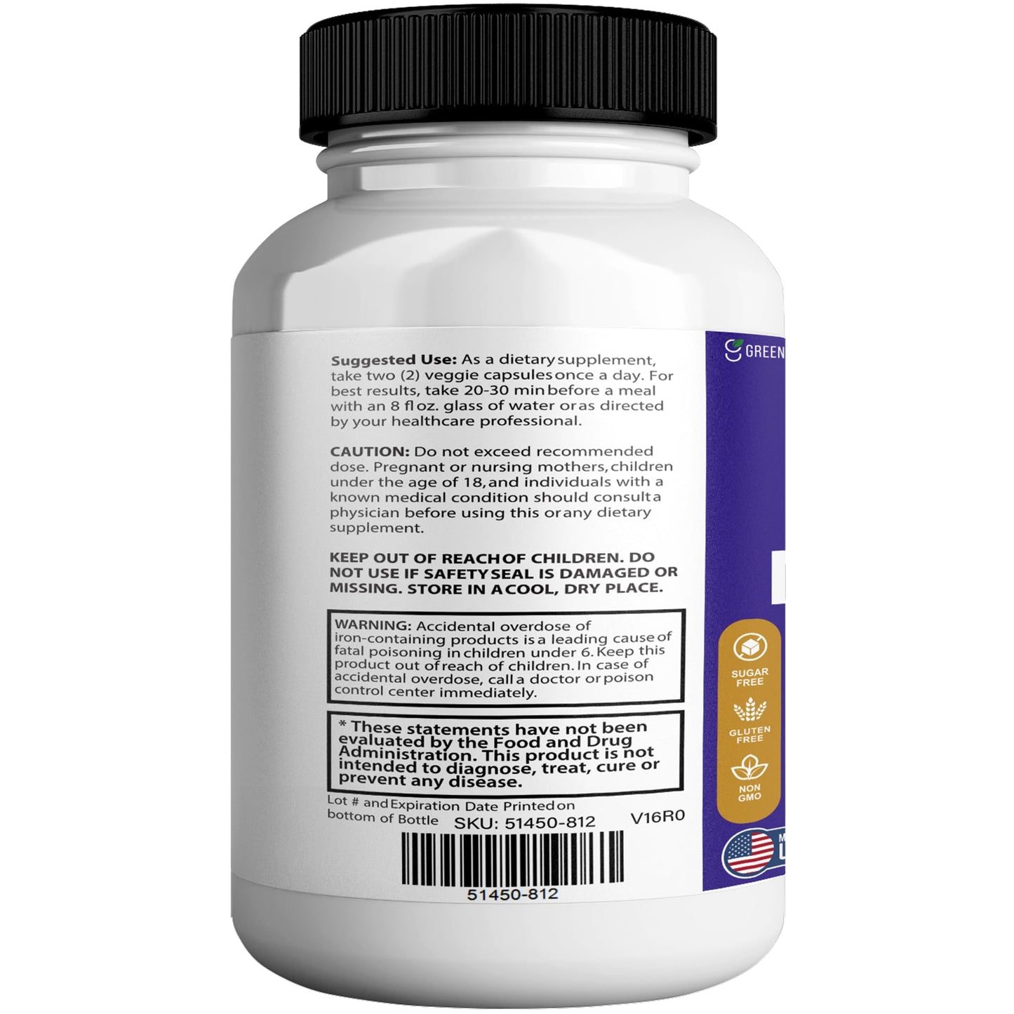 GREENVIFY MemoVive MAX Extra Strength Memory Support Supplement Capsules, 60 Capsules