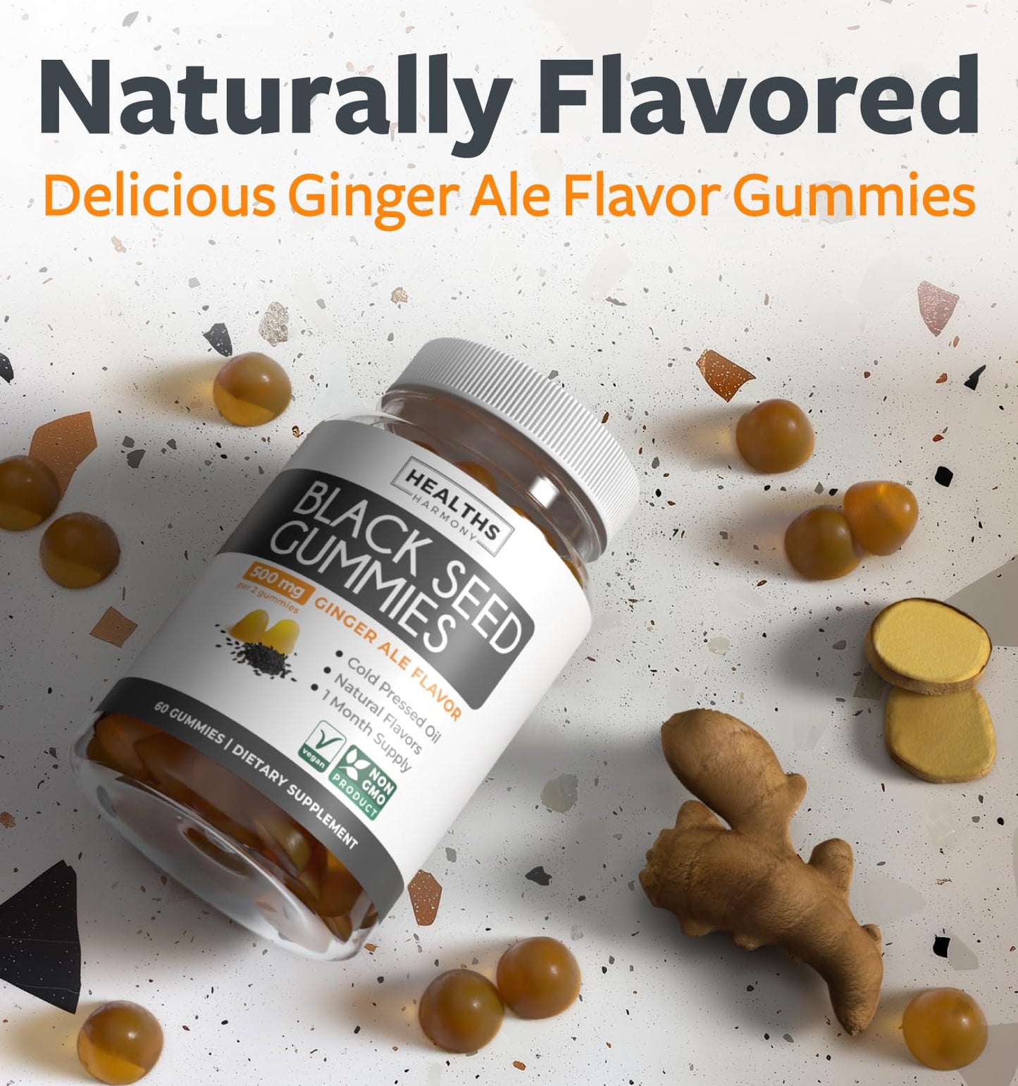 Healths Harmony Black Seed Oil Gummies, 60 Count