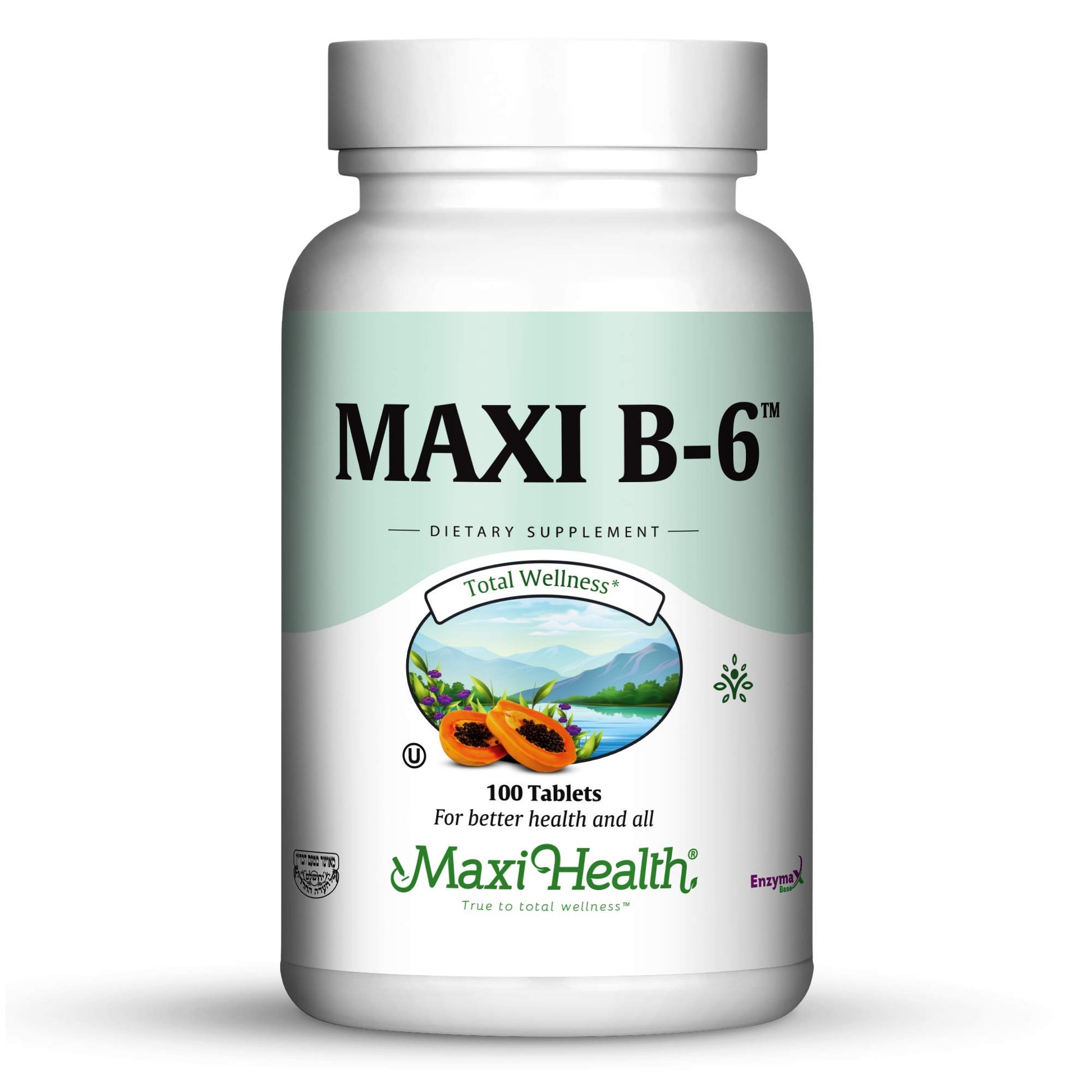 Maxi Health Vitamin B6 100 mg Capsule, 200 Count