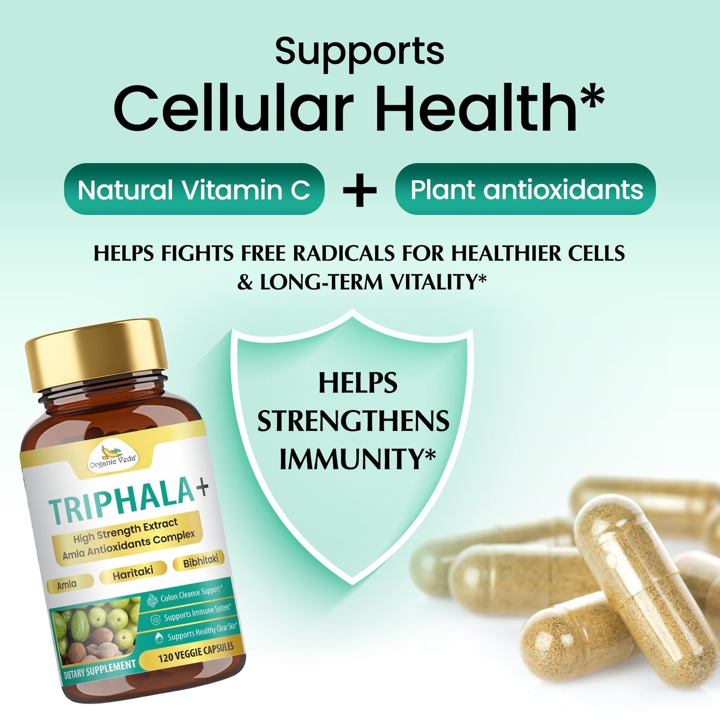Organic Veda Triphala Capsule 120 Count