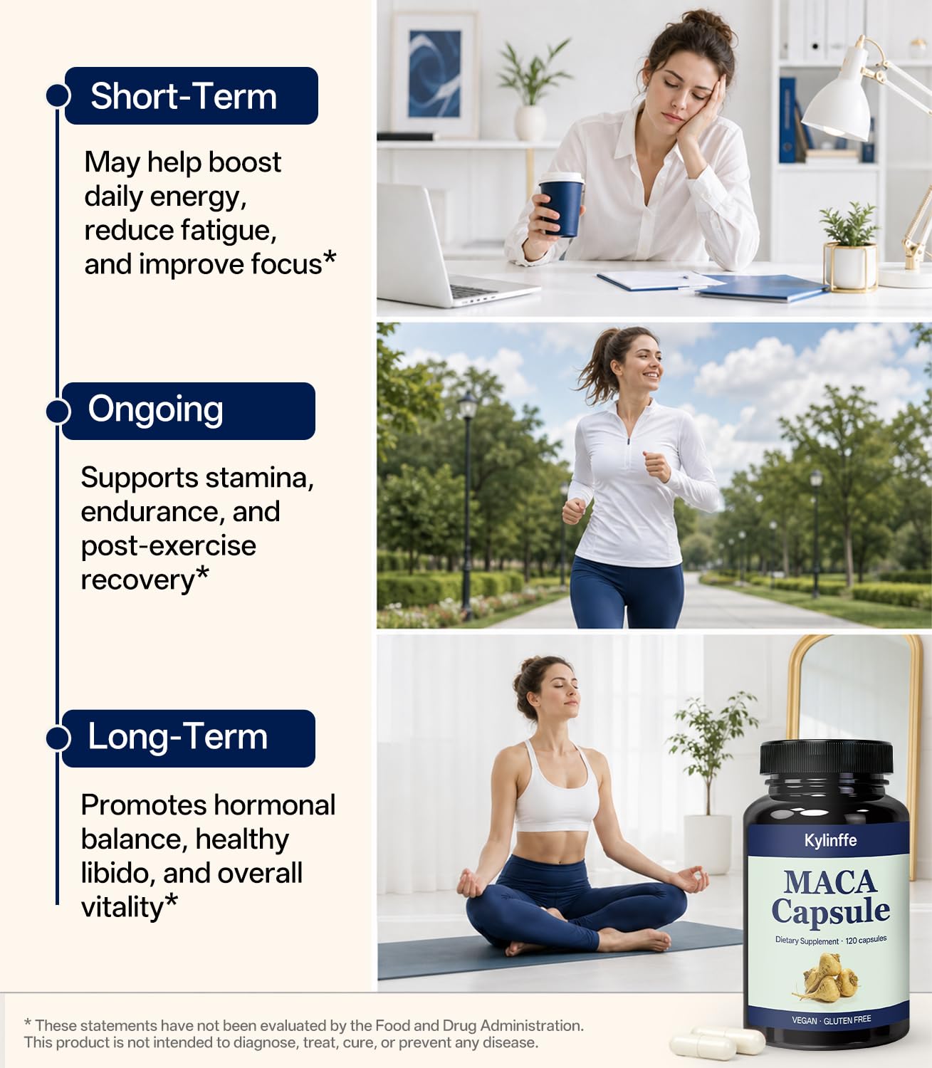 Oopeatol Maca Root 1500mg Black, Red & Yellow Maca Blend with Black Pepper Extract – Daily Energy & Vitality Support for Men & Women – Non-GMO, Vegan, Gluten-Free, 120 Capsules